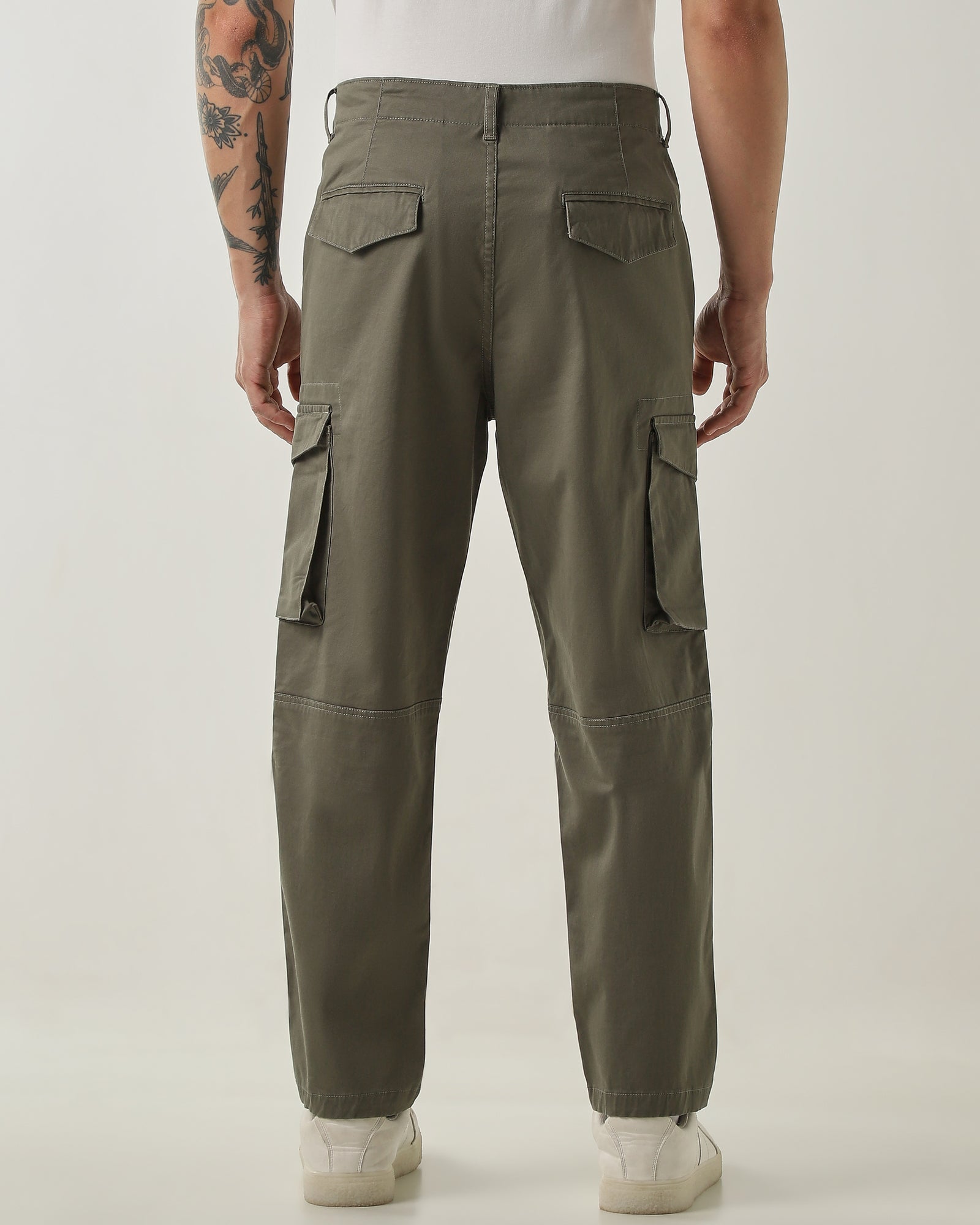 Regular Fit Cargo Olive