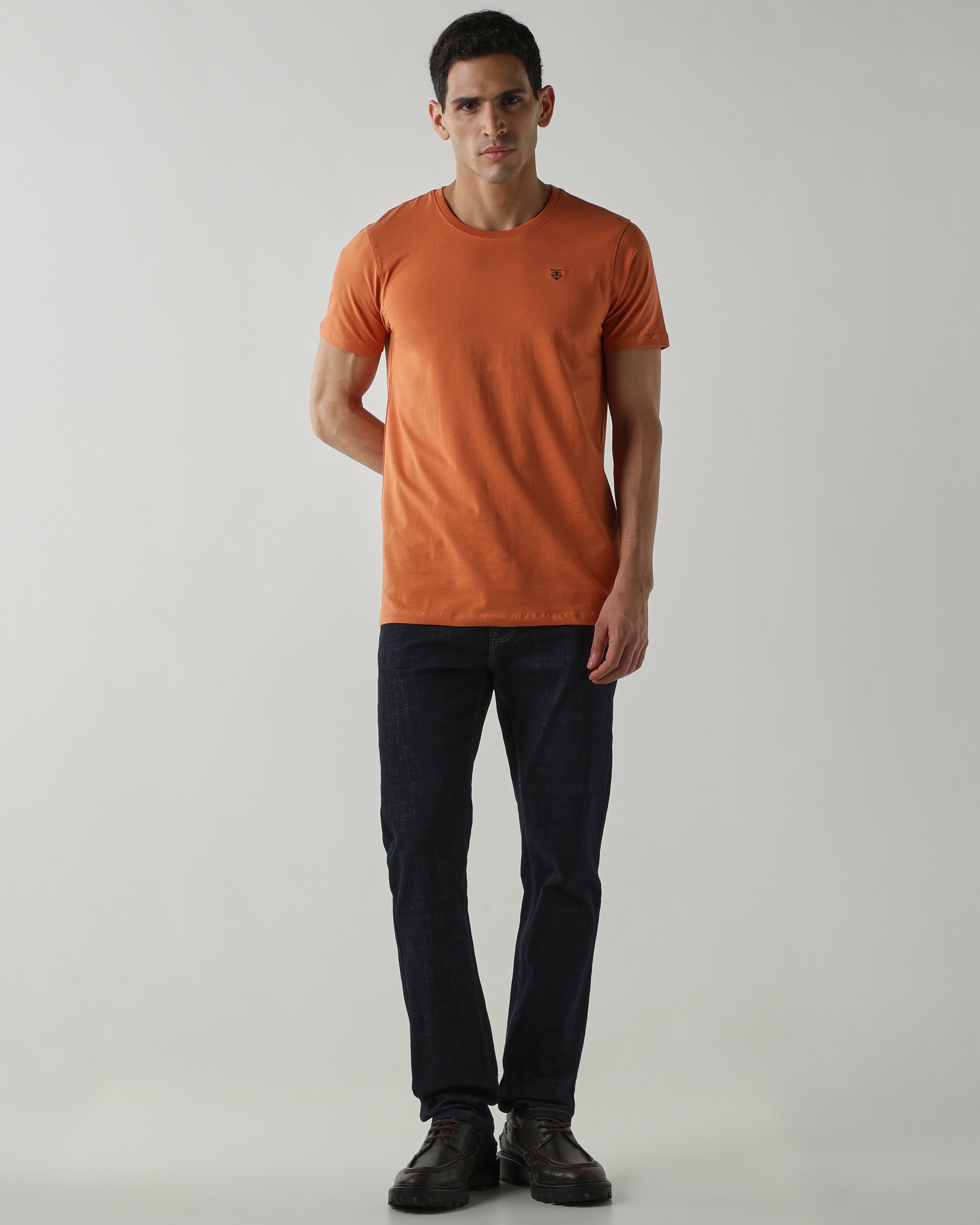 Topwear Single Jersey T-Shirts – Apricot