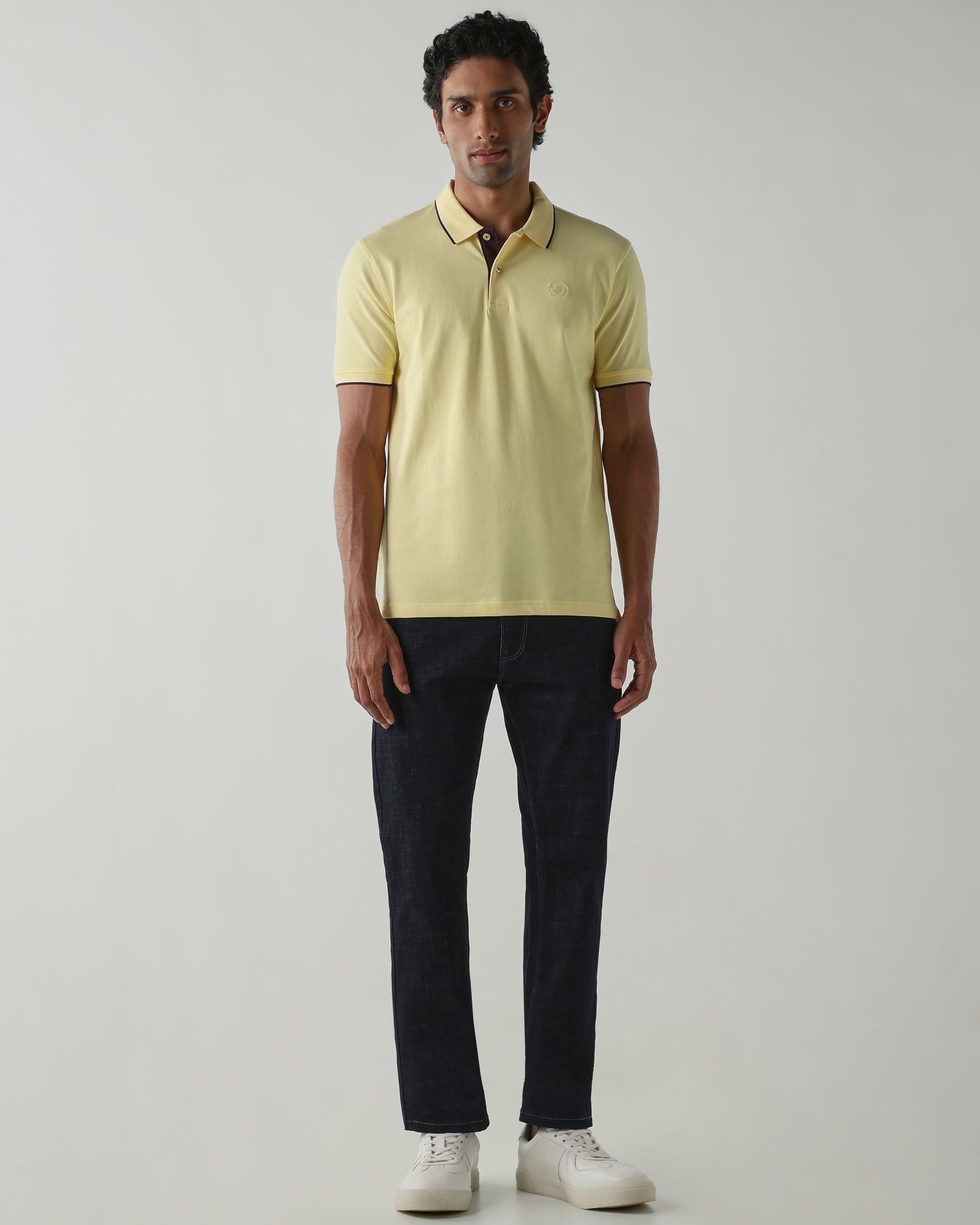 Topwear Premium Pique Knit Fabric T-Shirts – Light Yellow