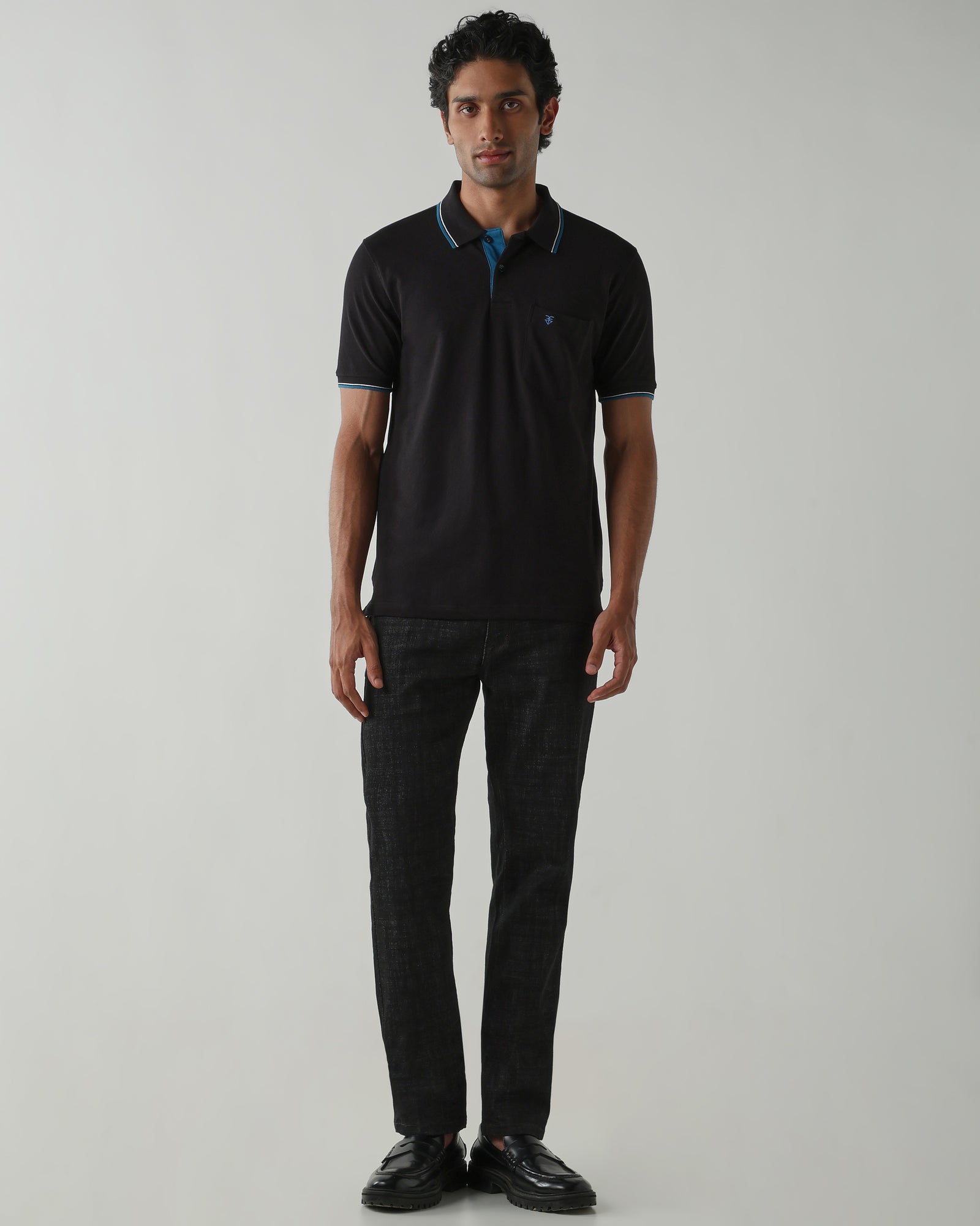 Topwear Premium Pique Knit Fabric T-Shirts – Black