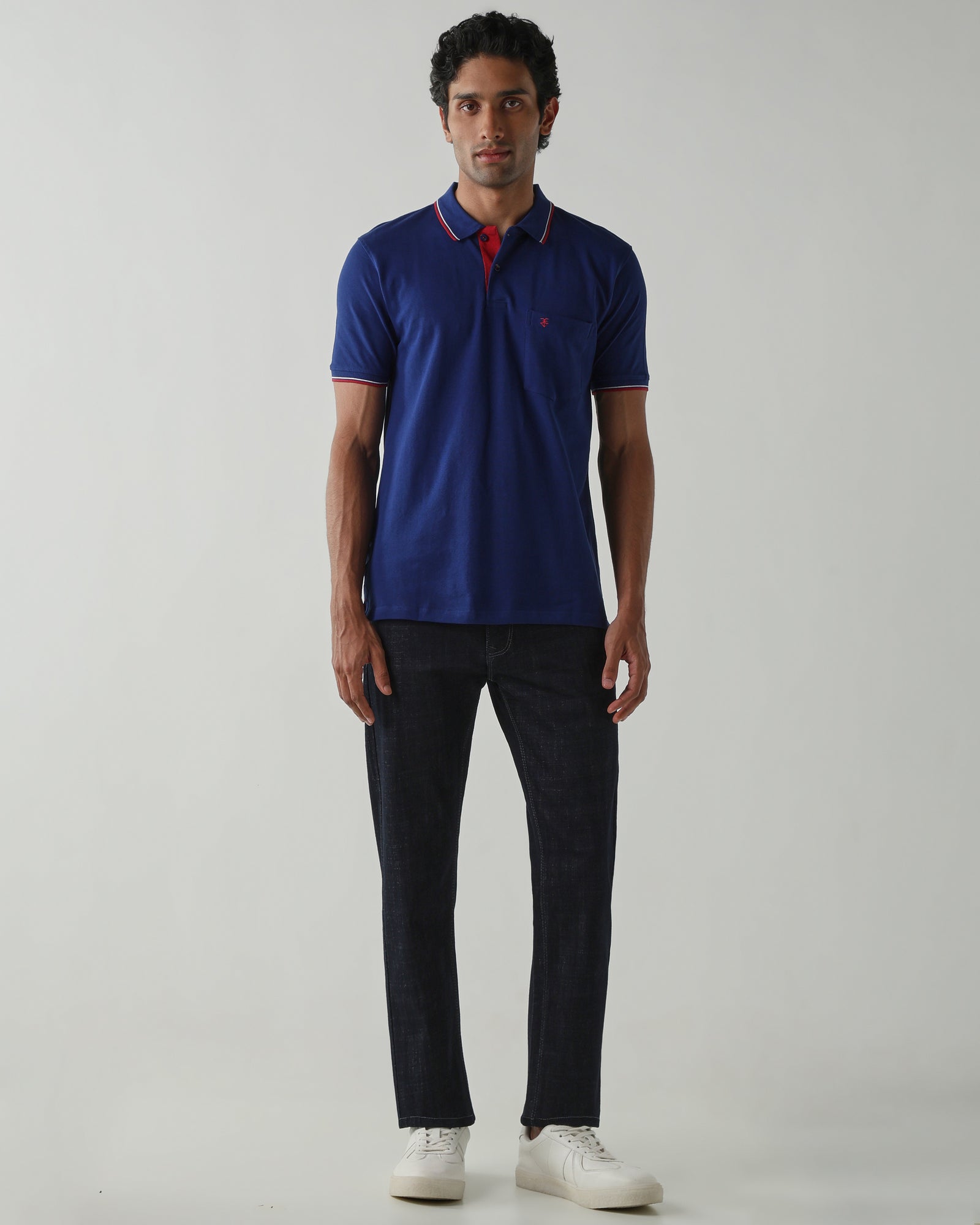 Topwear Premium Pique Knit Fabric T-Shirts – Navy