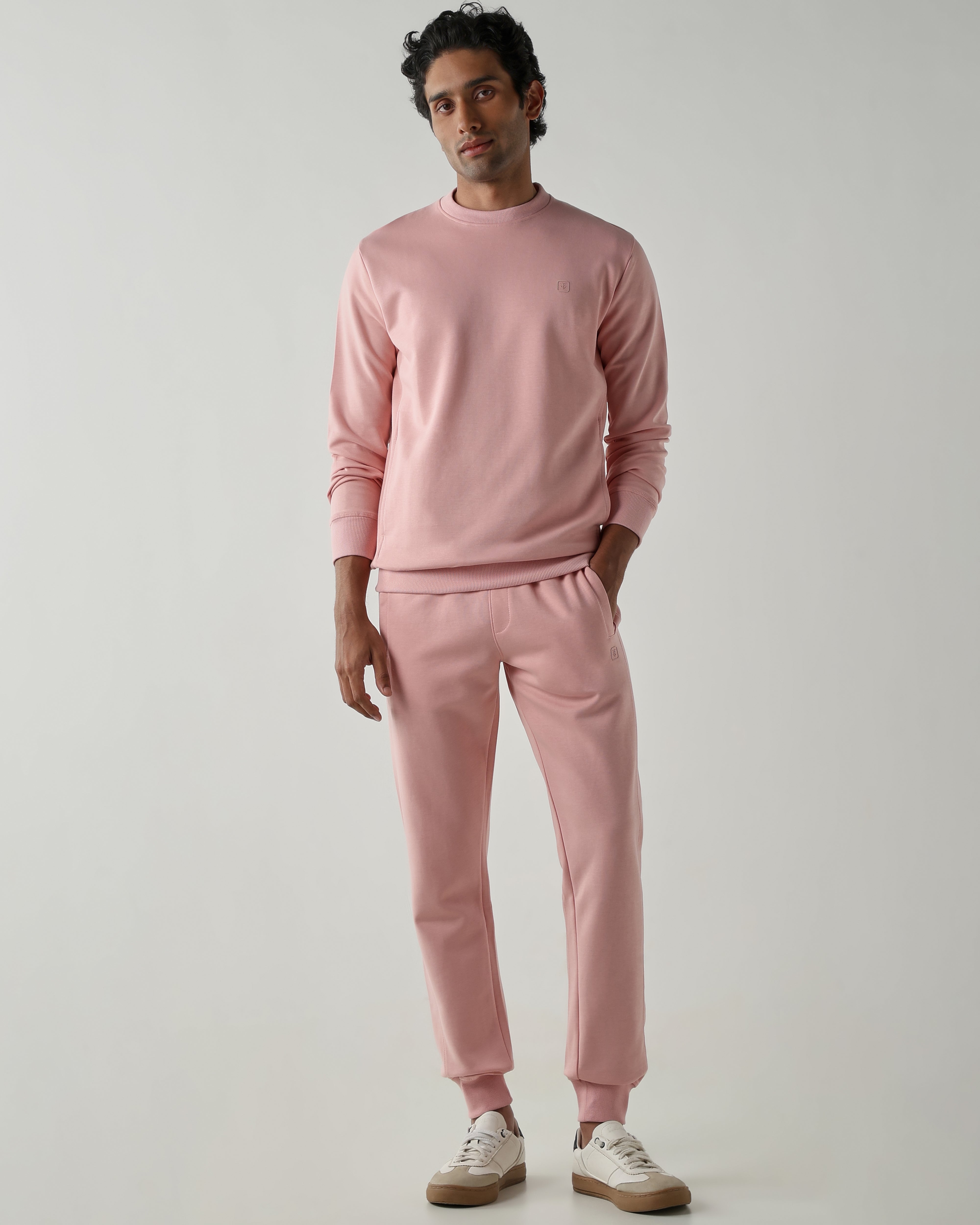 Round Neck Full sleeve  Sweatshirts – Sliver Pink