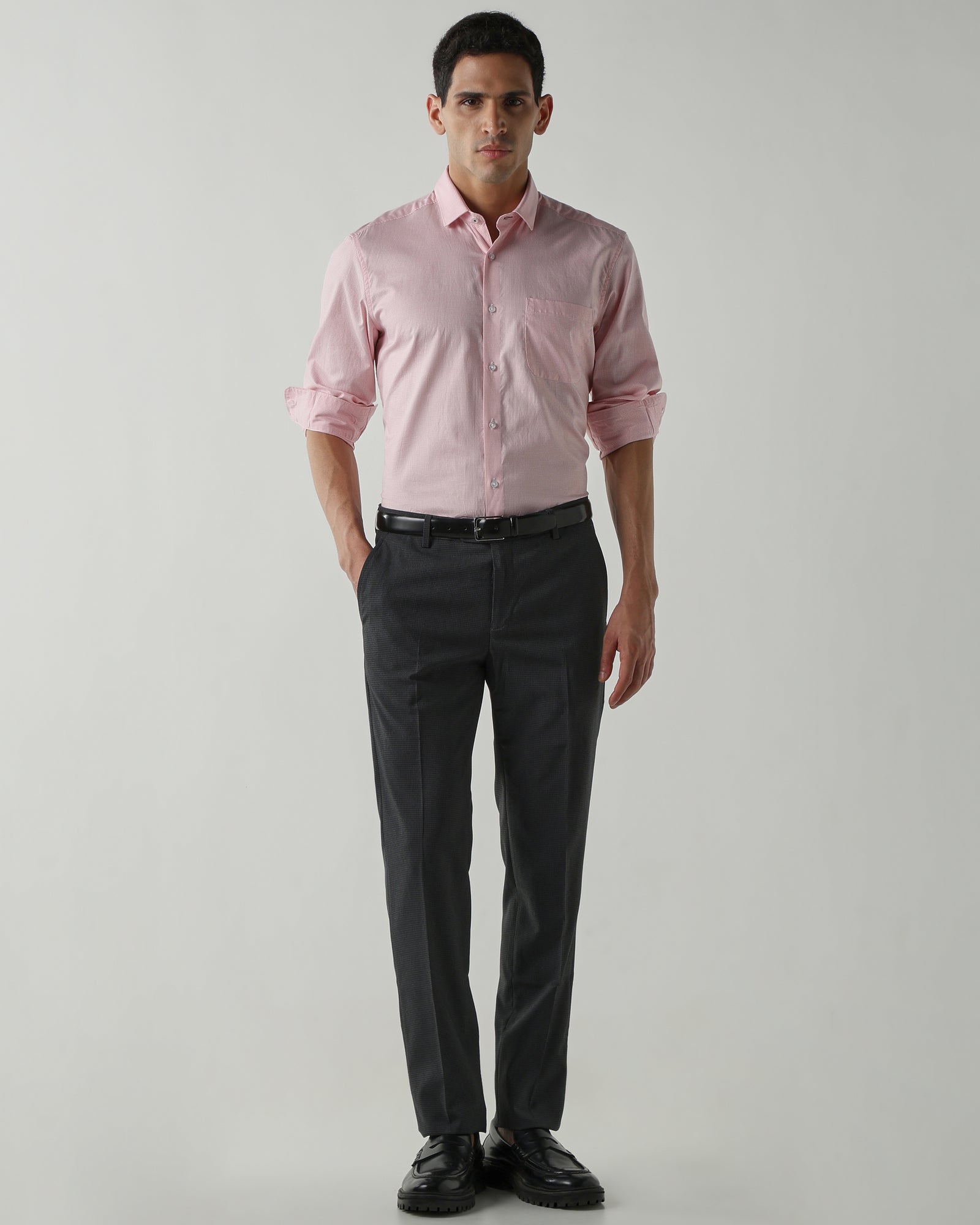 Pink Pure Cotton Shirts for Men | Slim Fit Luxury Wear
