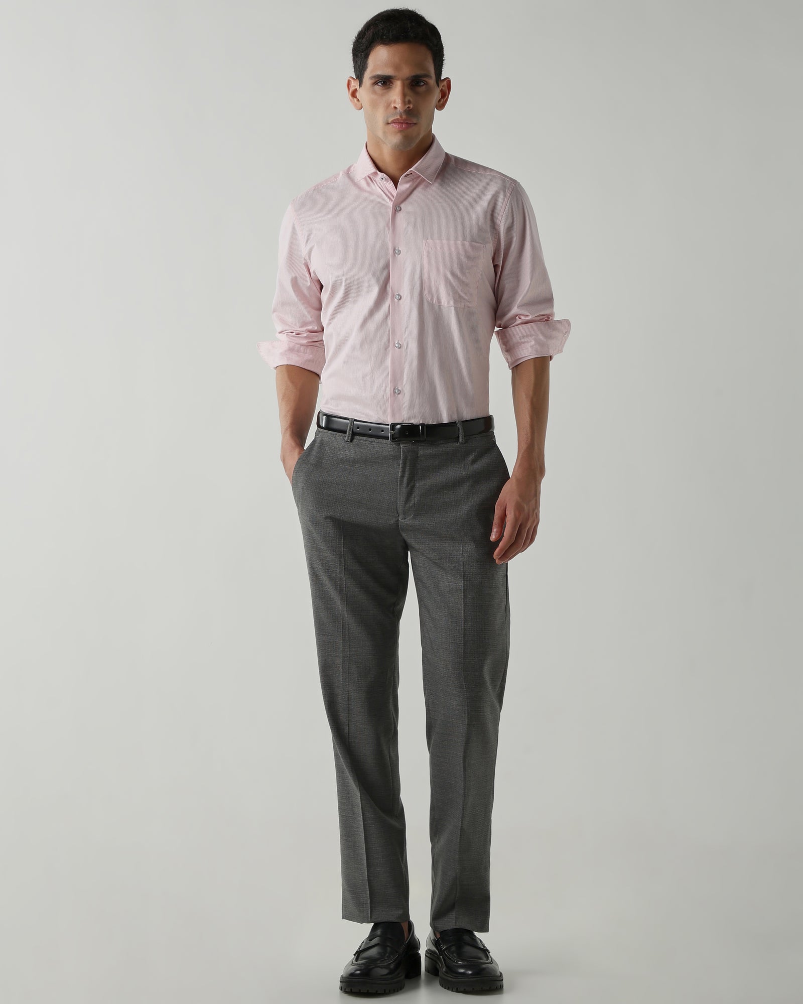 Pink Pure Cotton Shirts for Men | Slim Fit Luxury Wear