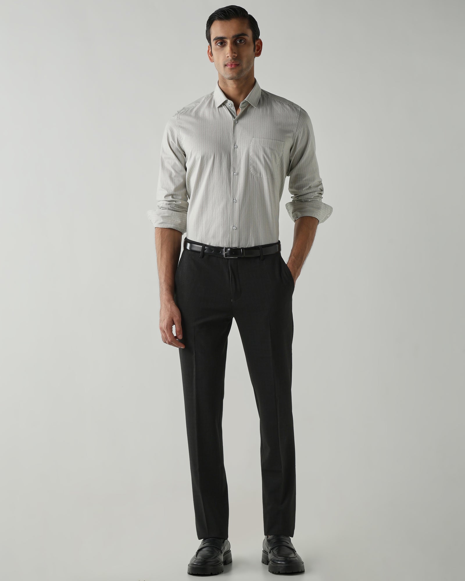 Green Pure Cotton Shirts for Men | Slim Fit Luxury Wear