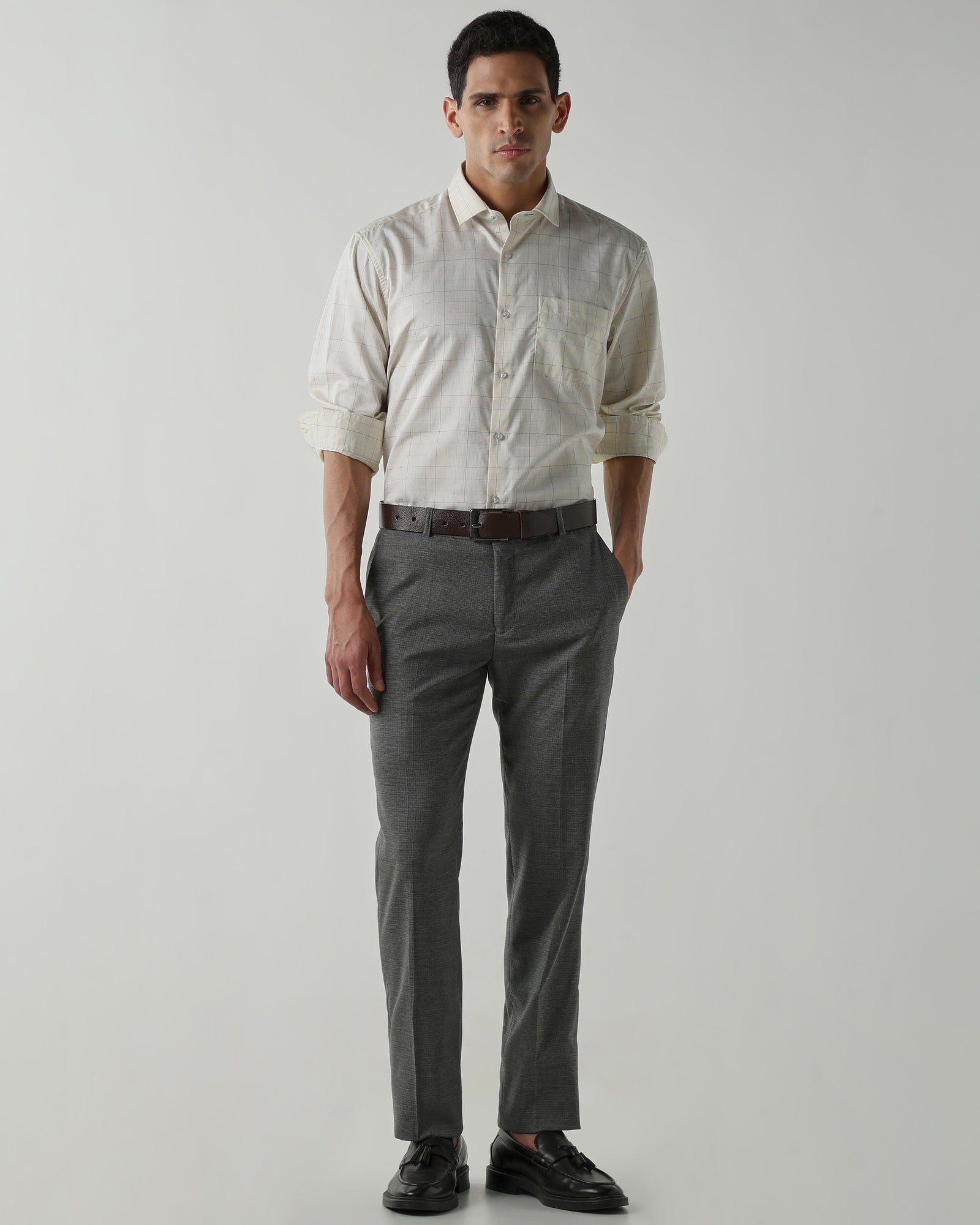 Fawn Pure Cotton Shirts for Men | Slim Fit Luxury Wear