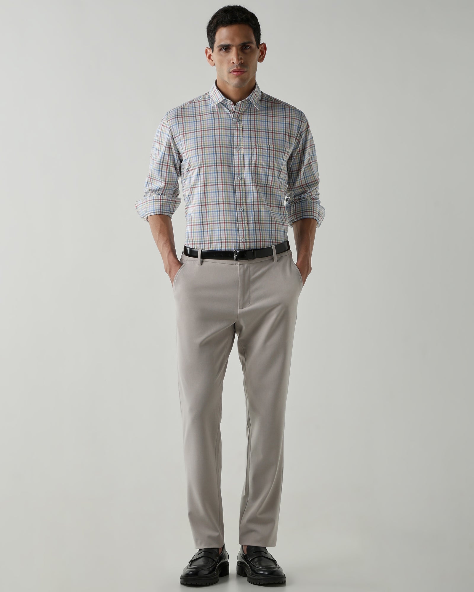 Multi 100% Cotton Checks Shirts For Men | Regular Fit Smart Casual Wear