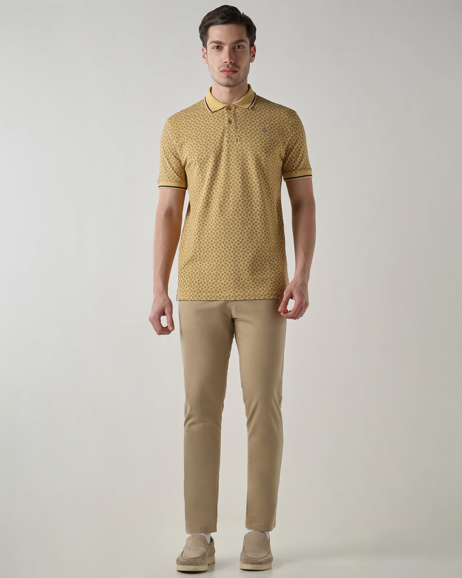 Men Regular Fit T-Shirt New Wheat