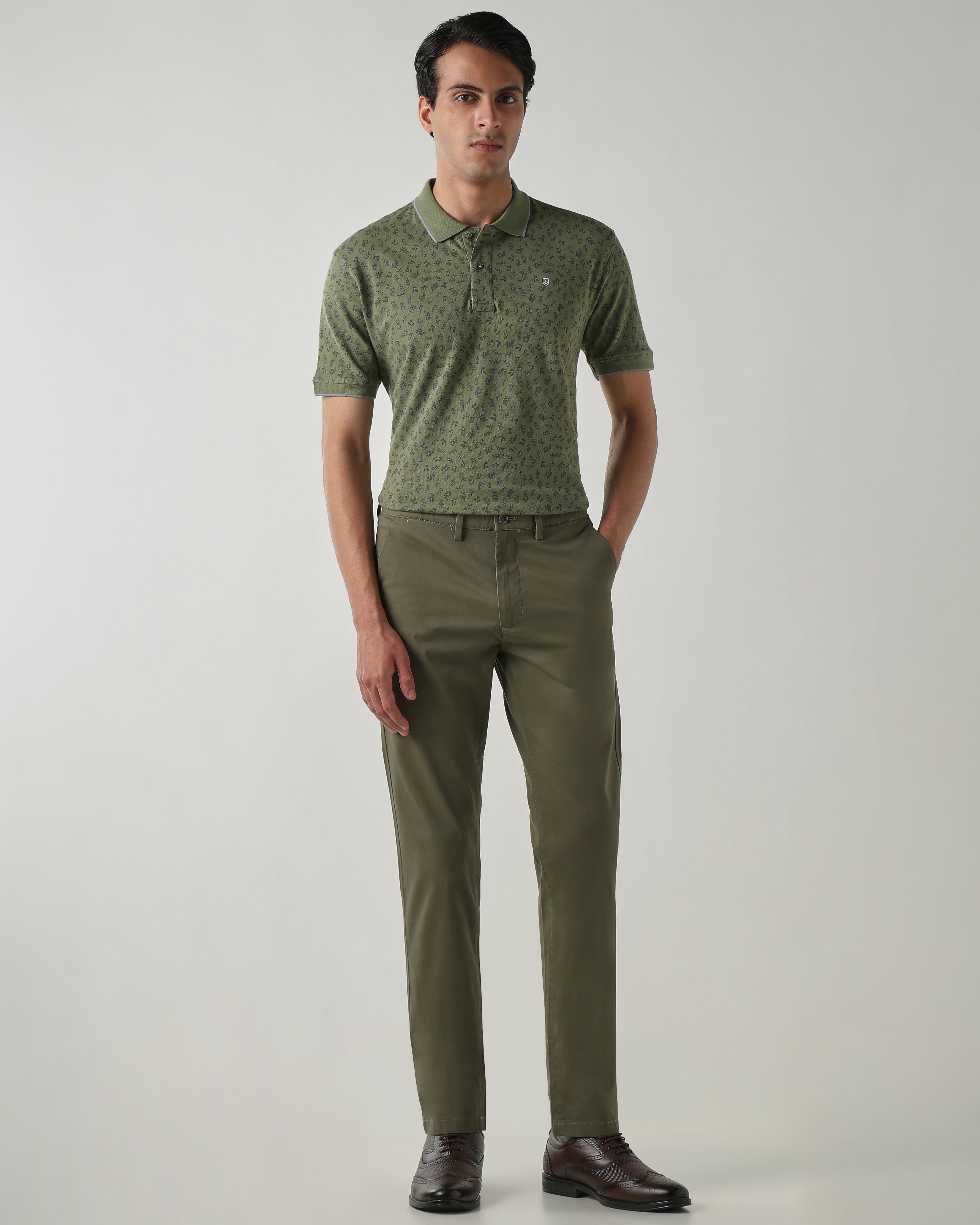 Men Regular Fit T-Shirt Loden Green