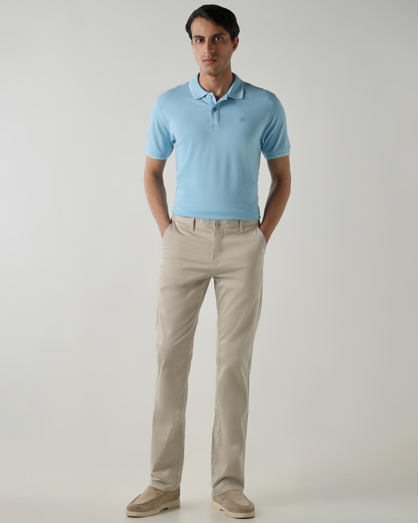 Men Regular Fit T-Shirt Sky Blue