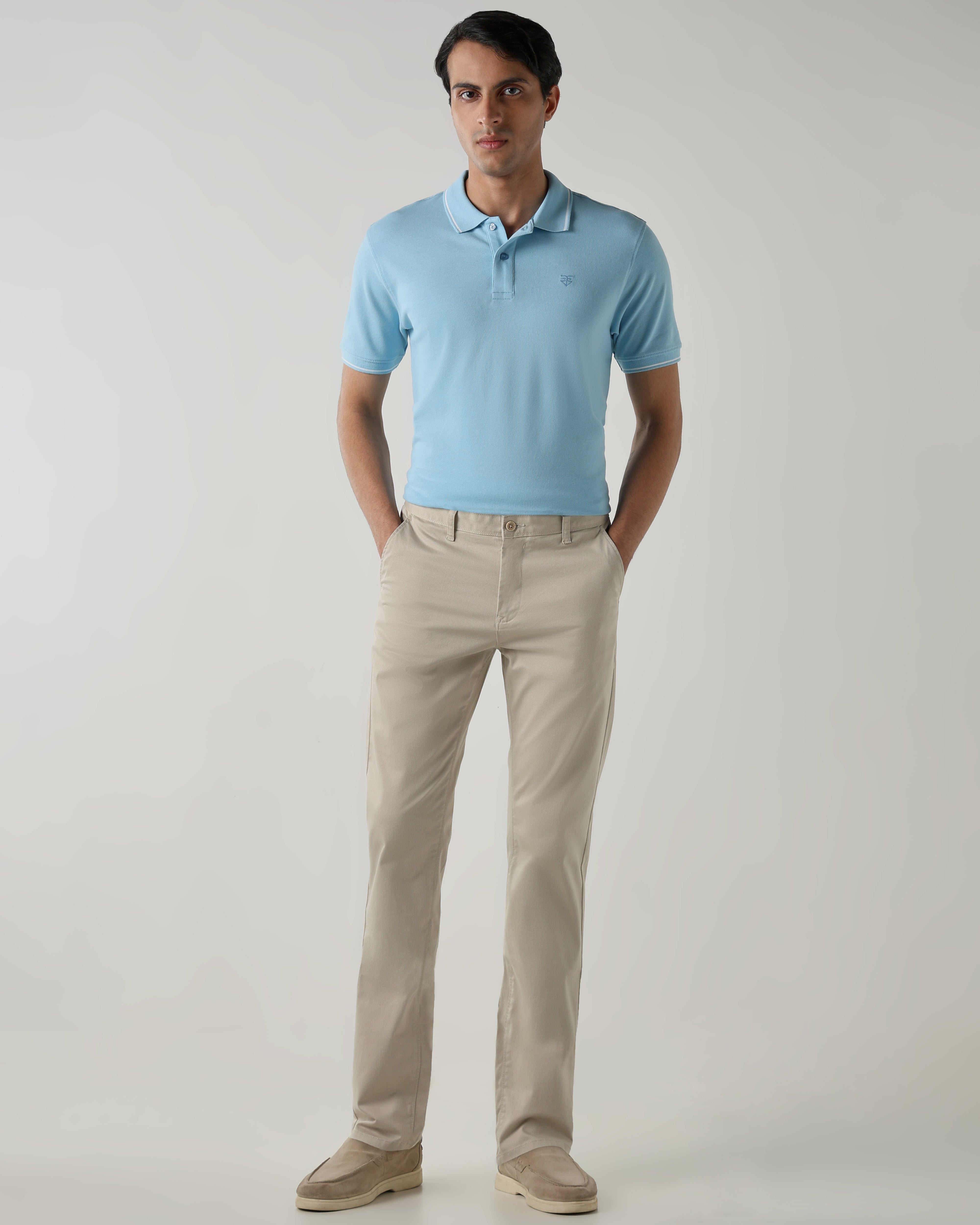 Men Regular Fit T-Shirt Sky Blue