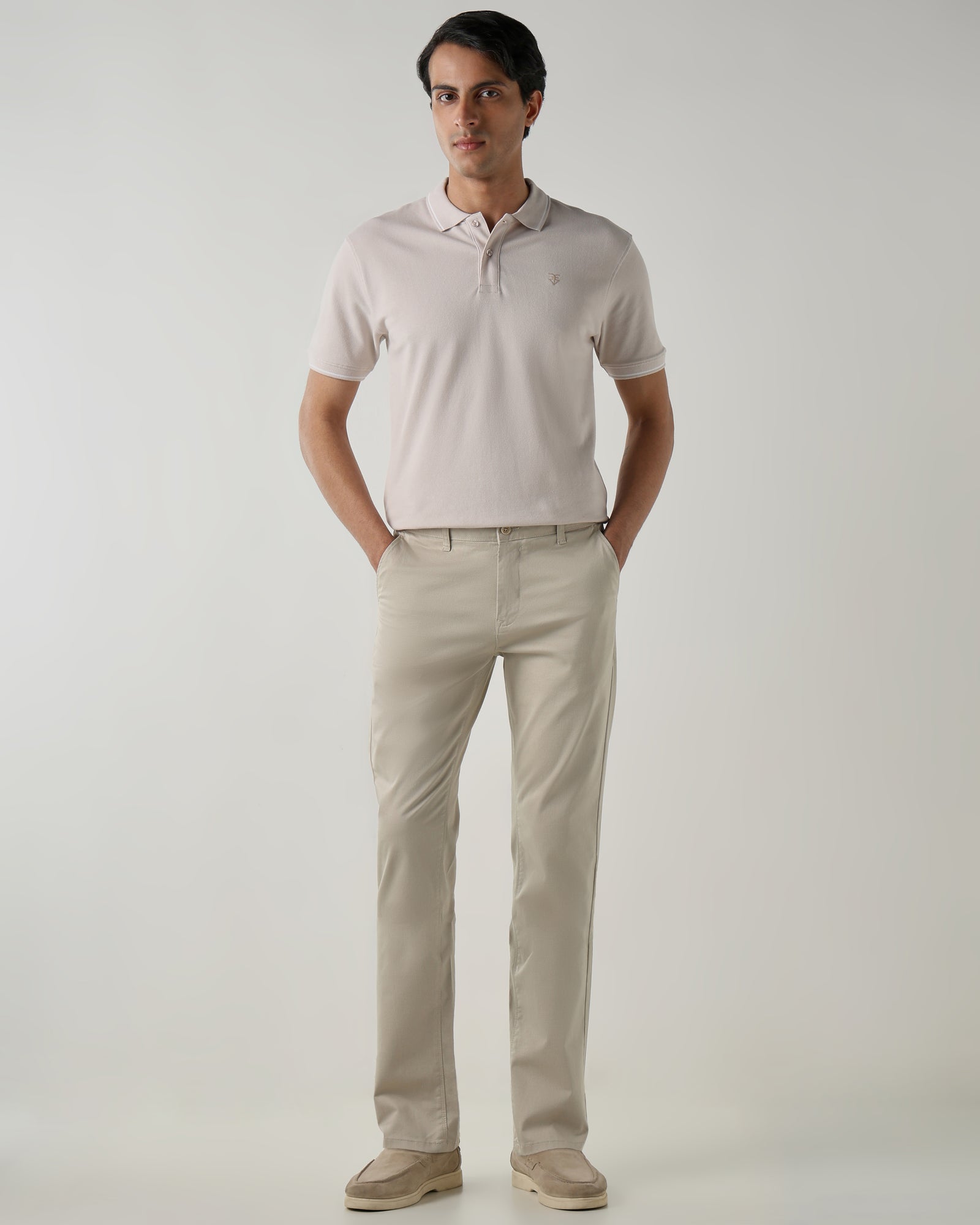 Men Regular Fit T-Shirt White Sand