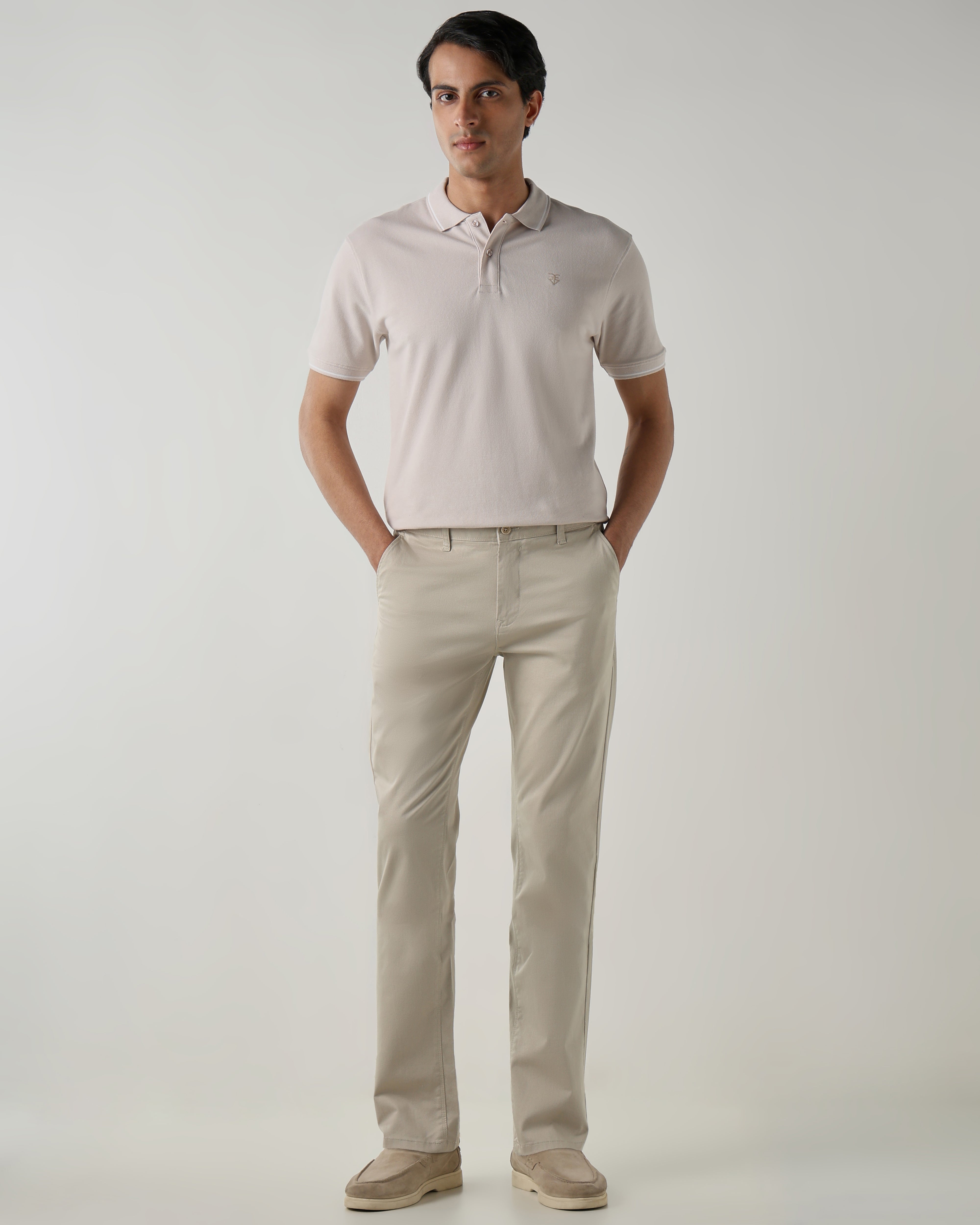 Men Regular Fit T-Shirt White Sand