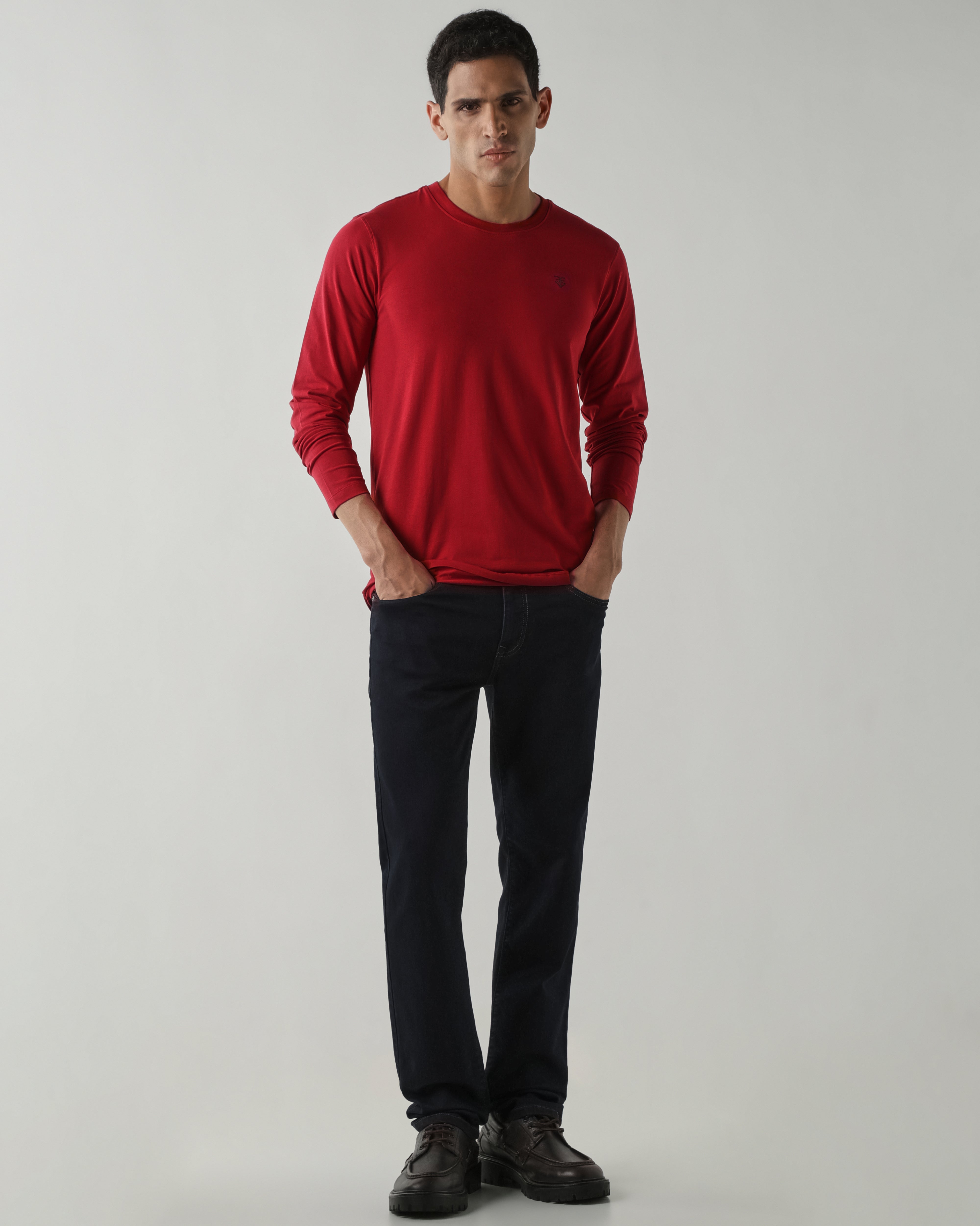 Topwear Jersey Knit Fabric T-Shirts – Maroon