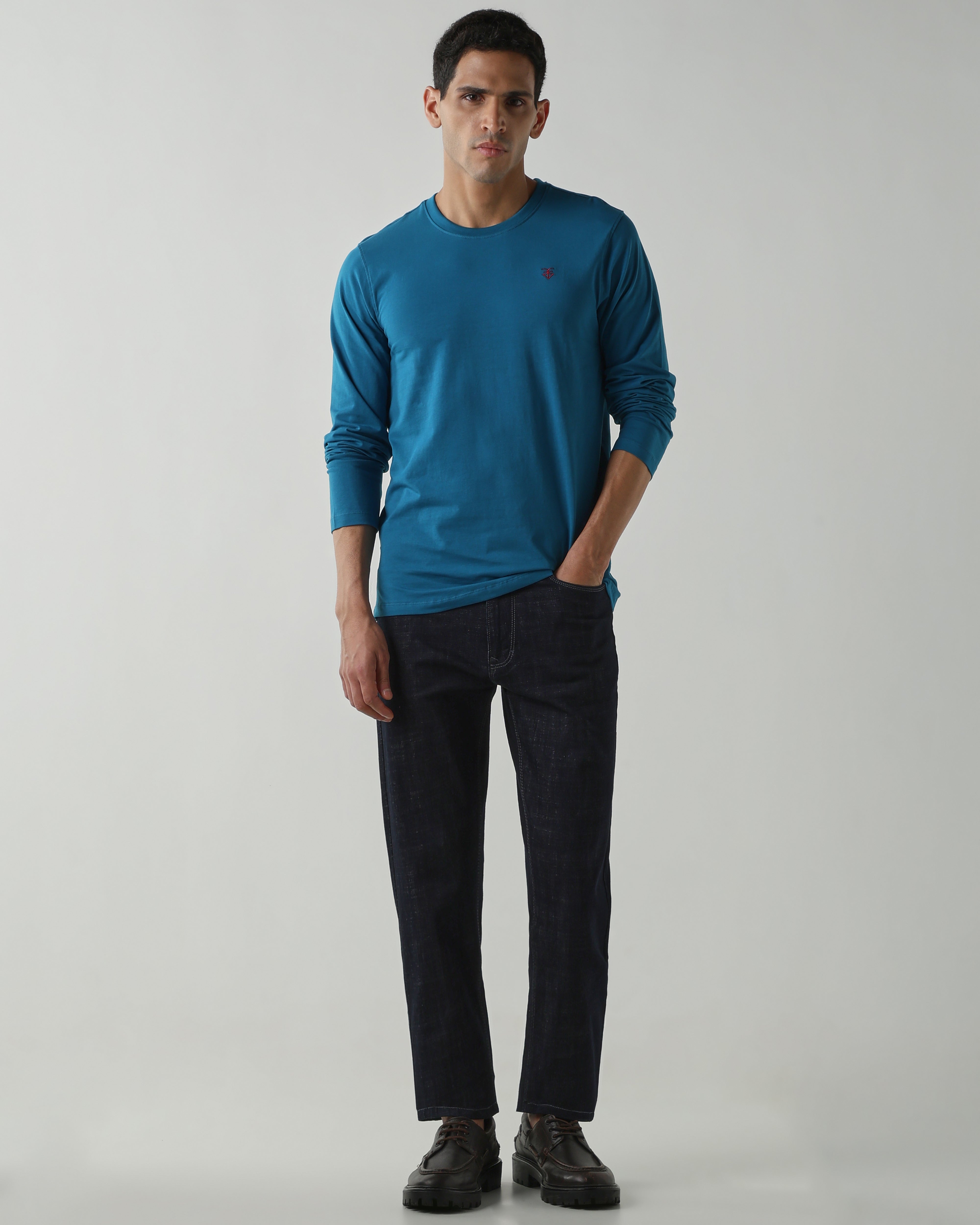 Topwear Jersey Knit Fabric T-Shirts – Teal