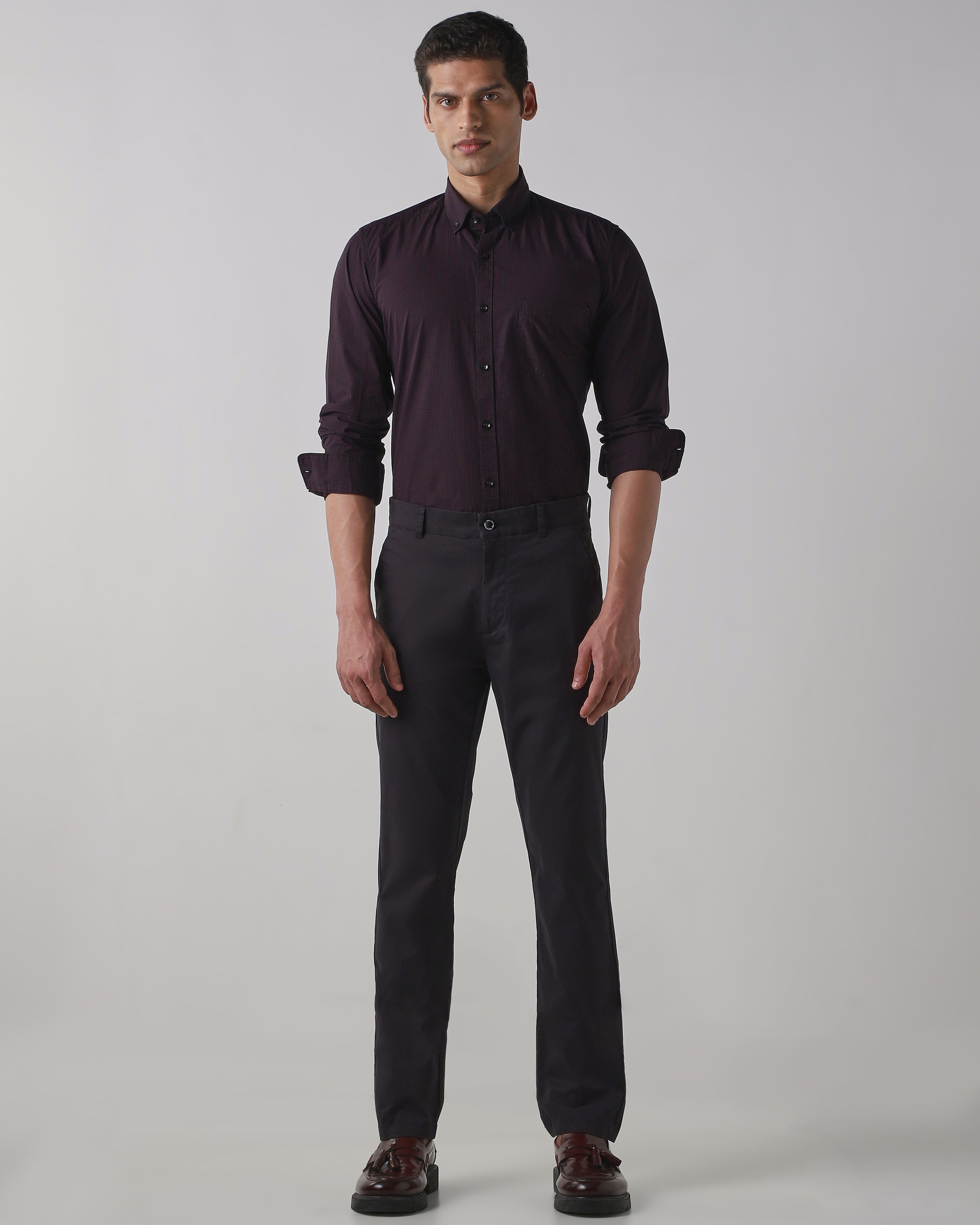 Men's Slim Fit Shirt wine