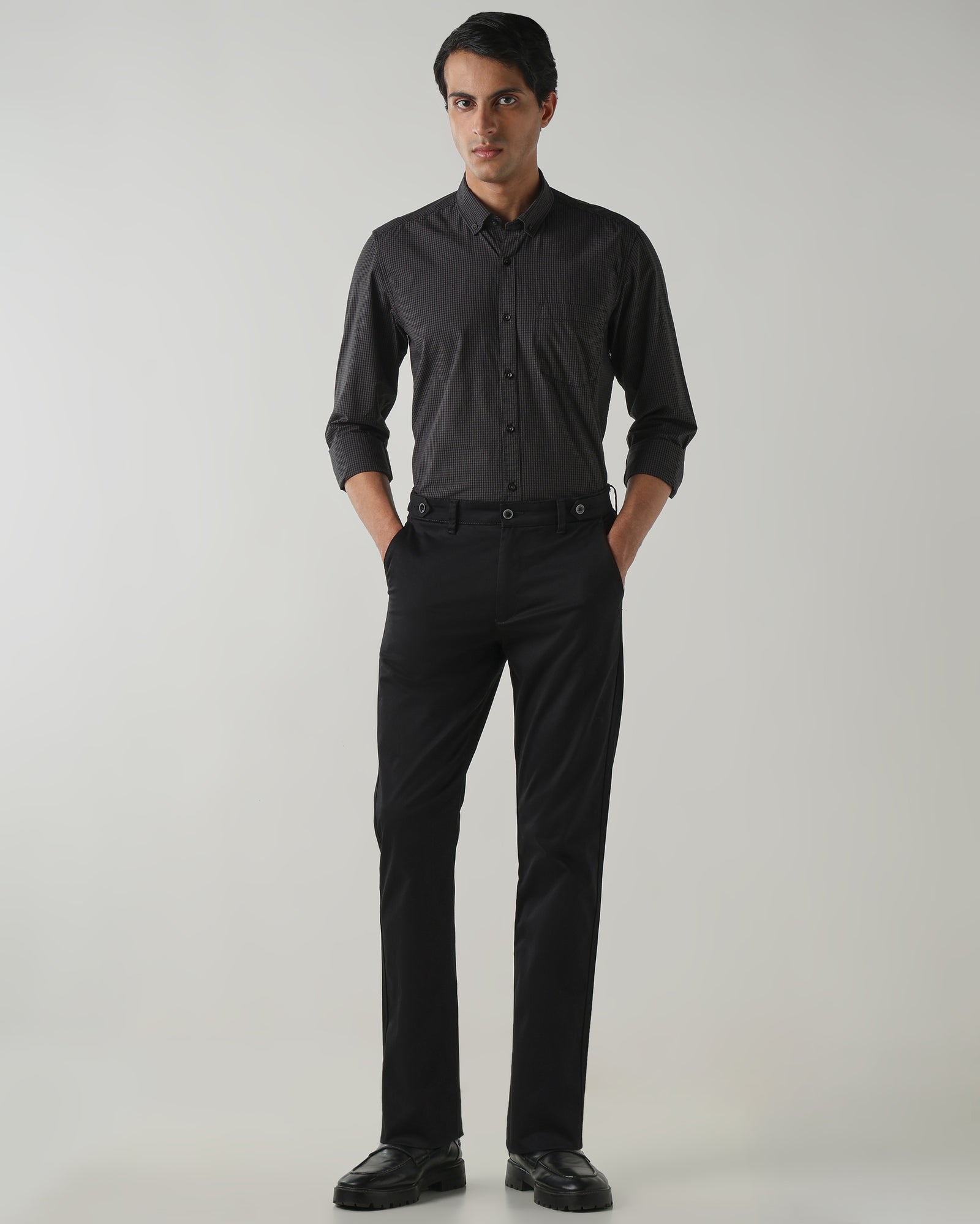 Men slim Fit Shirt Charcoal