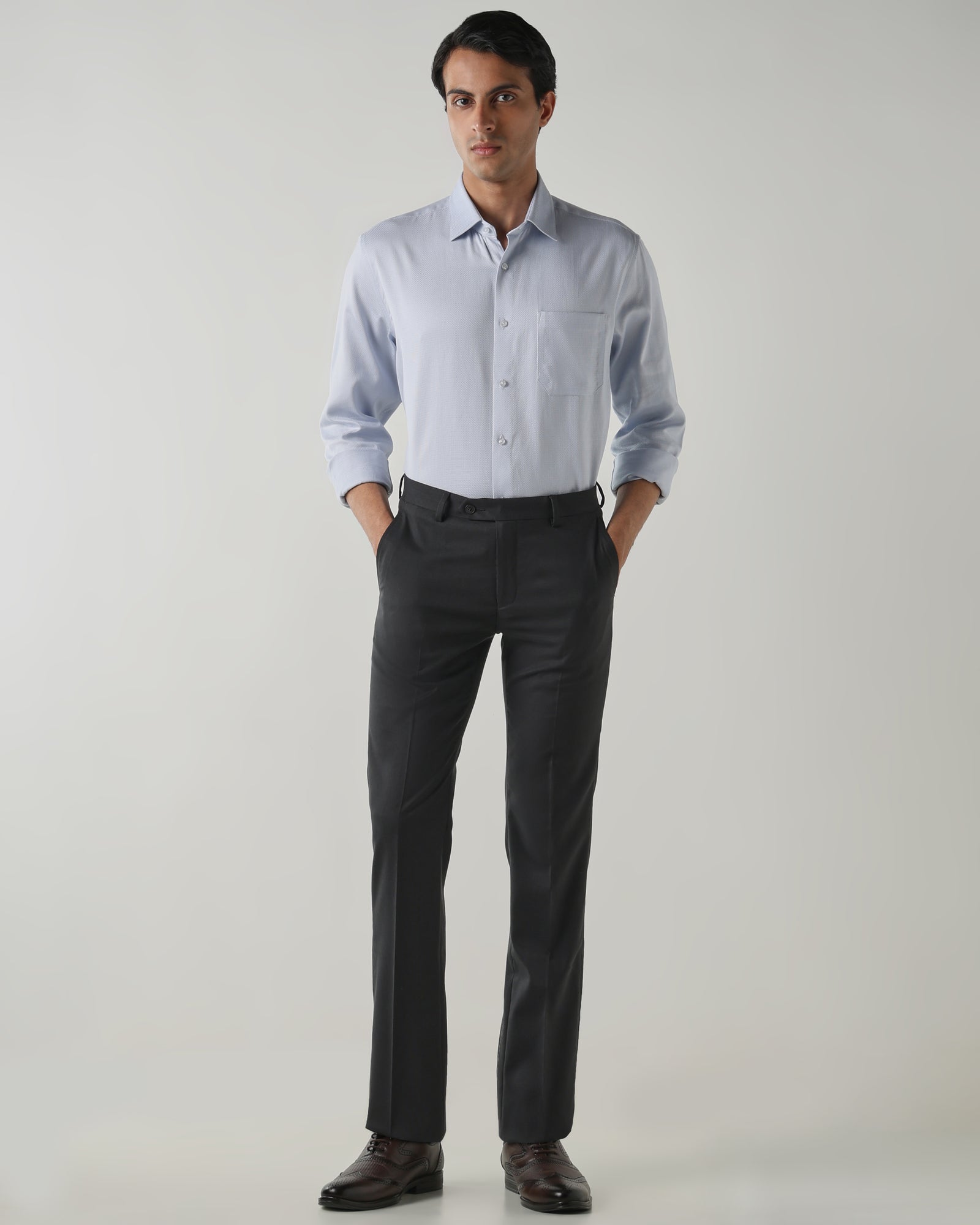 Men Regular Fit Shirt Sky Blue