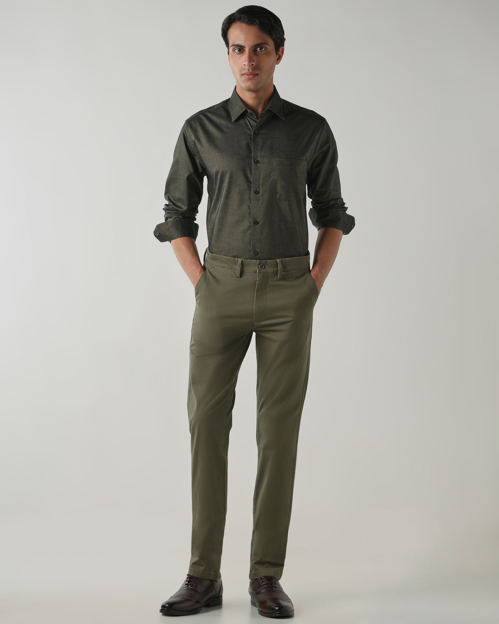 Men Regular Fit Shirt Gold