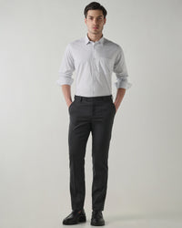 Men Regular Fit Trouser Dark Grey