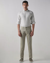 Mint Cotton Stretch Regular Fit Trouser