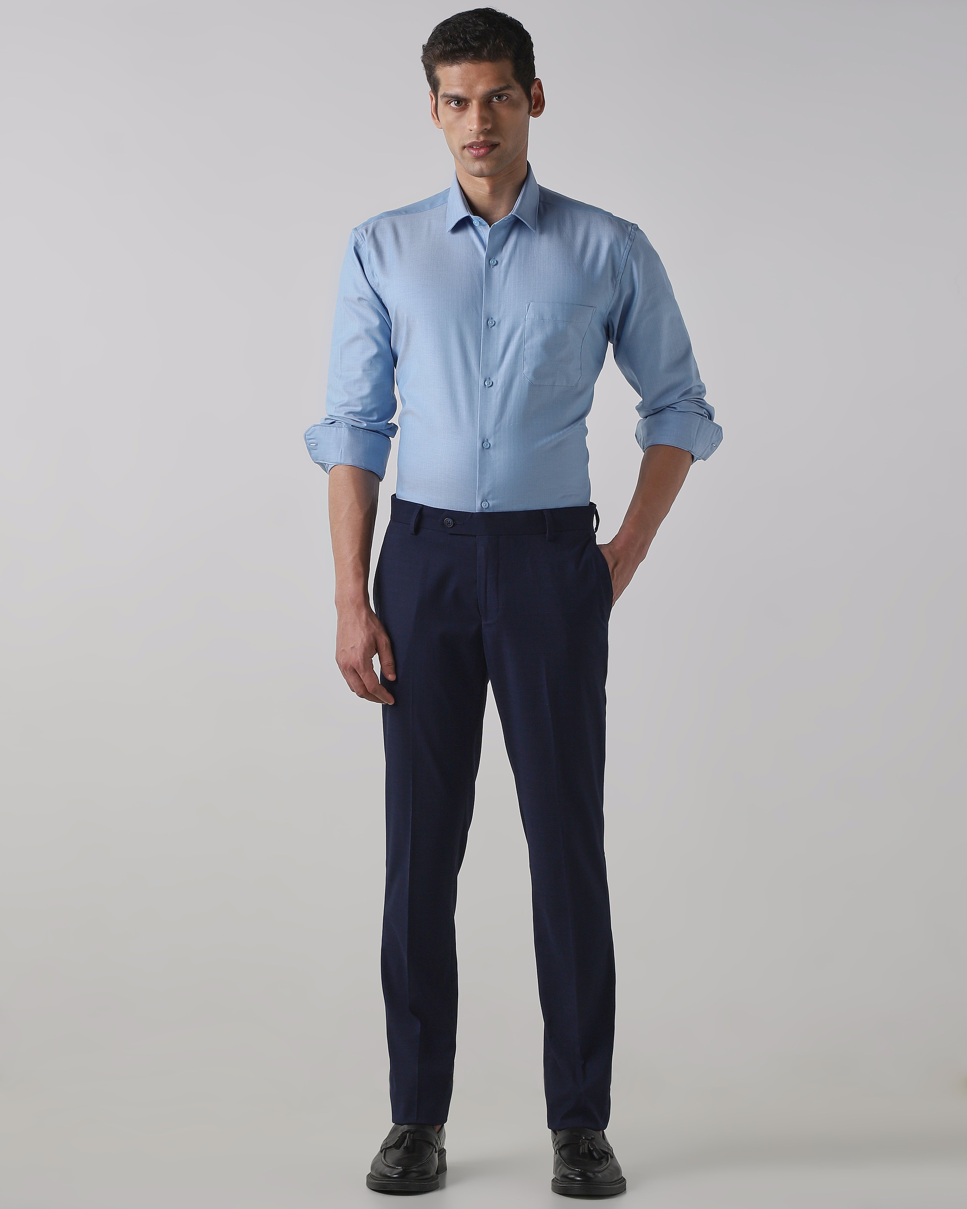 Navy Regular Fit Trouser