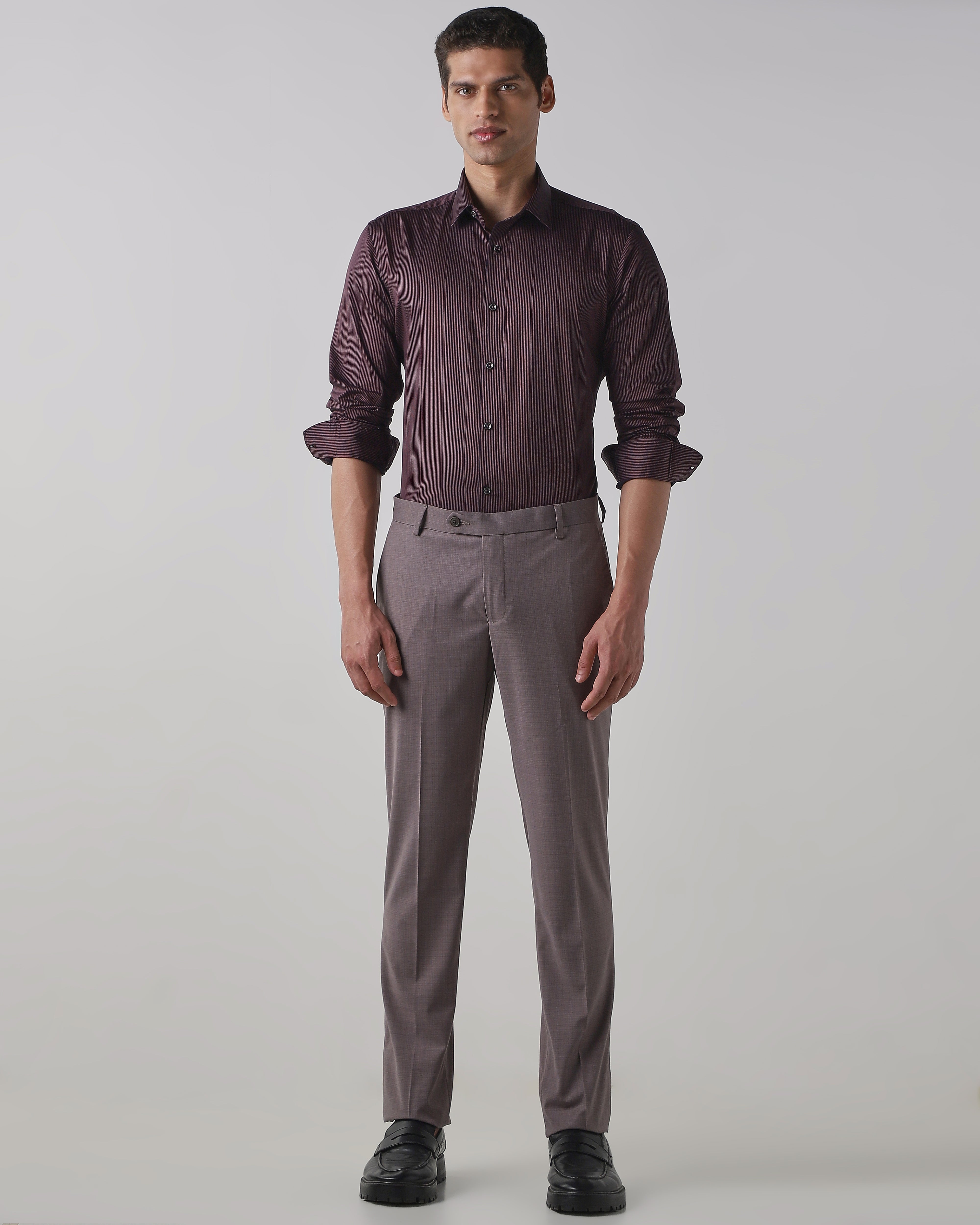 Light gery Regular Fit Trouser