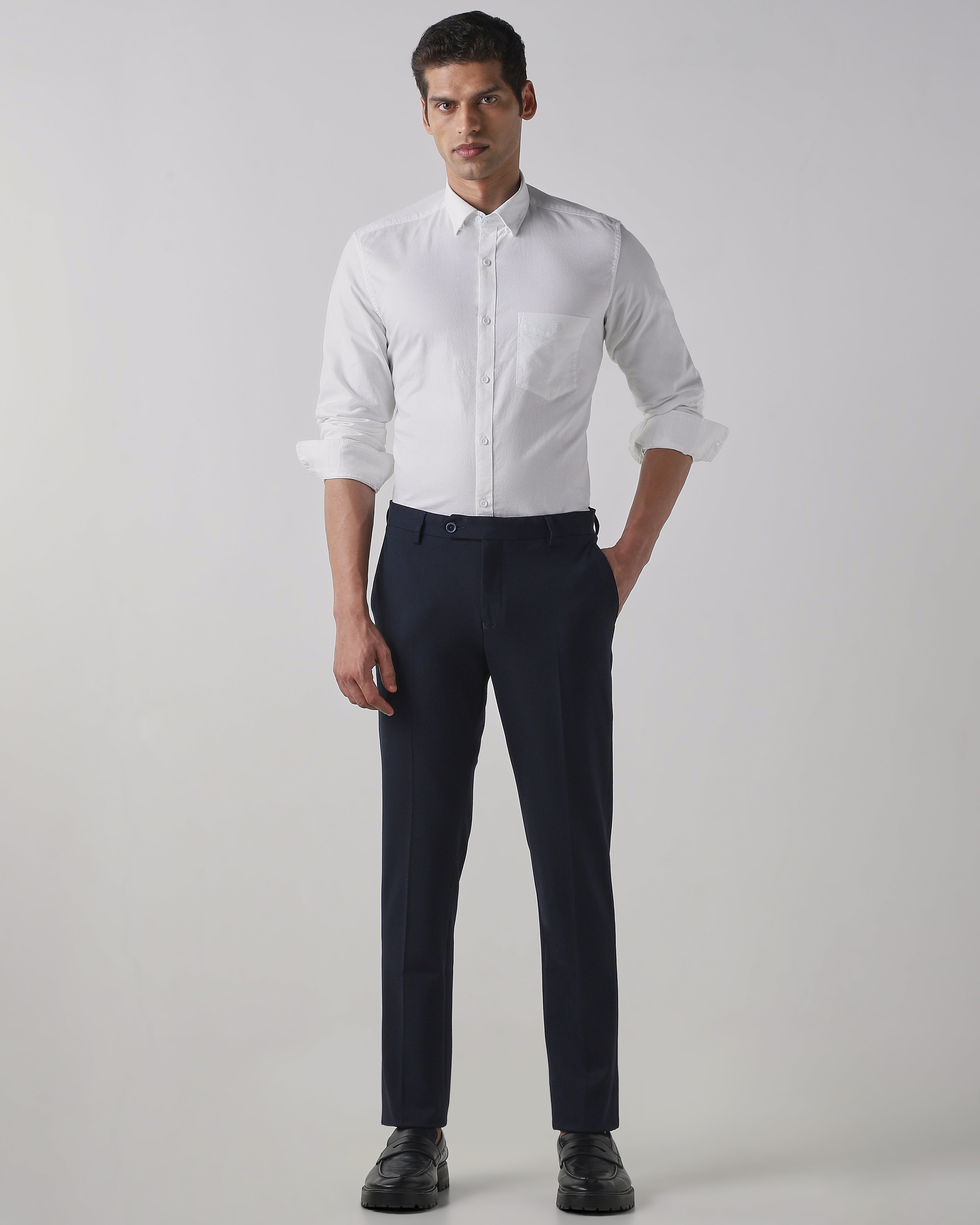 White 100% Cotton Regular Fit Shirt