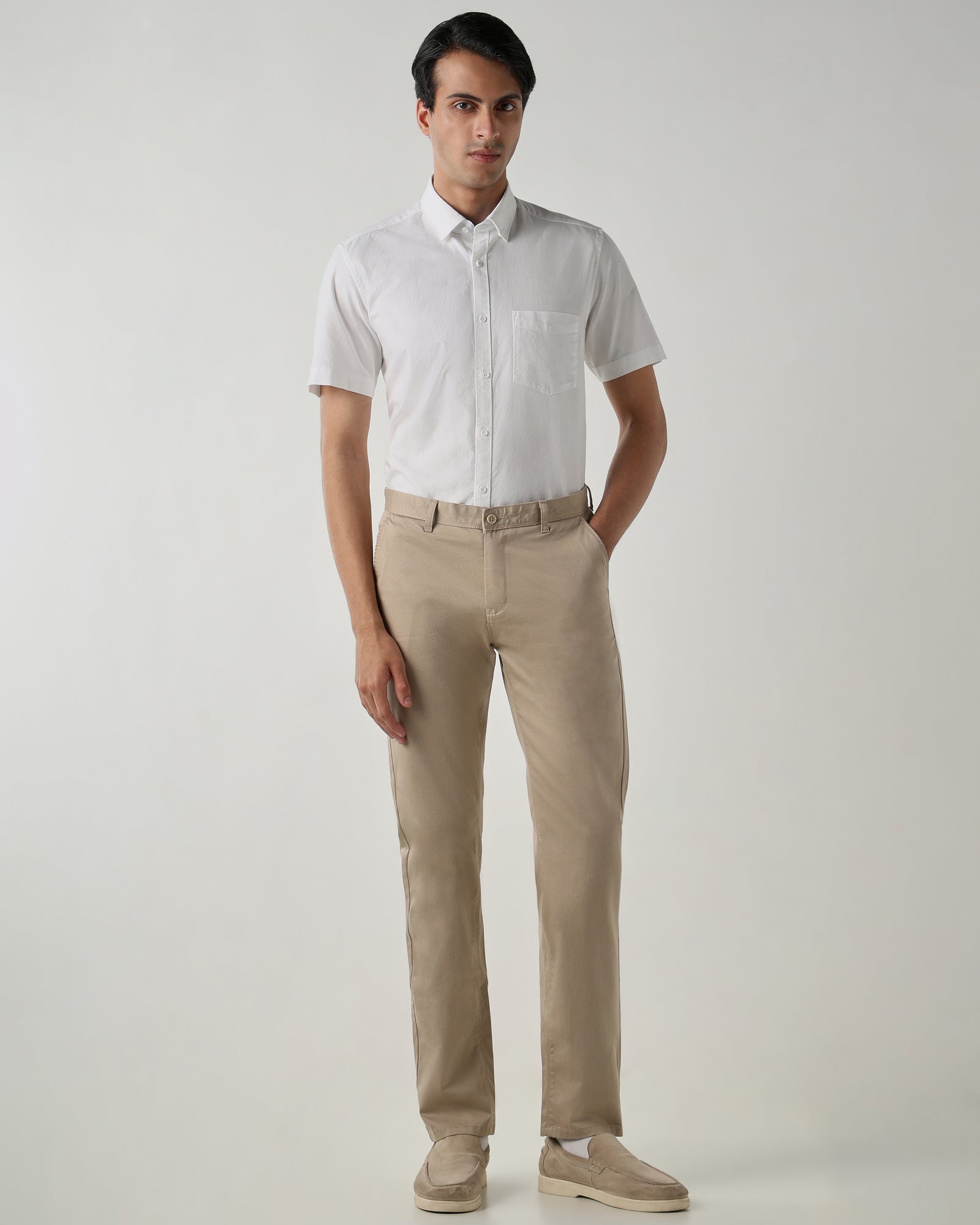 Men Regular Fit Shirt White