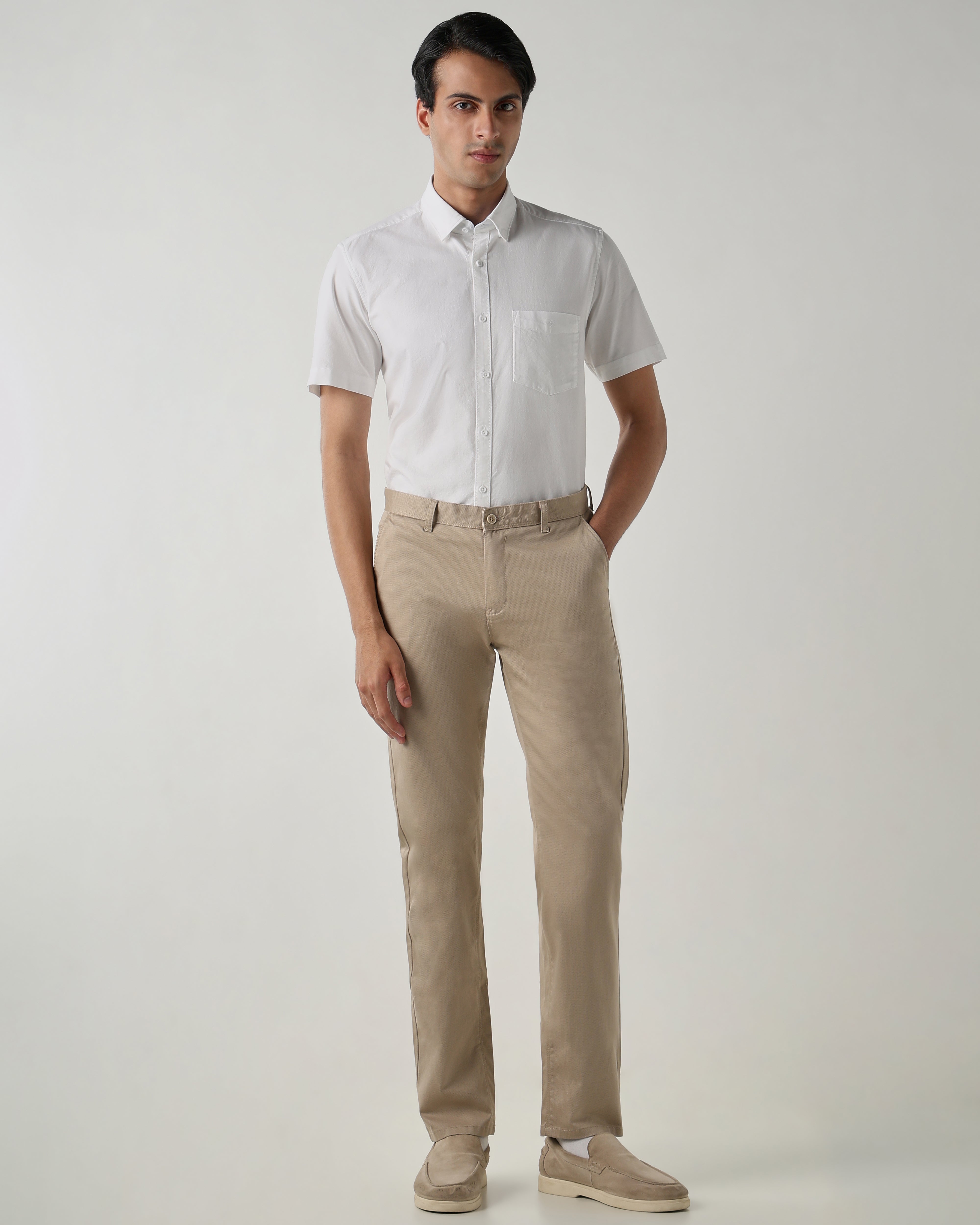 Men Regular Fit Shirt White