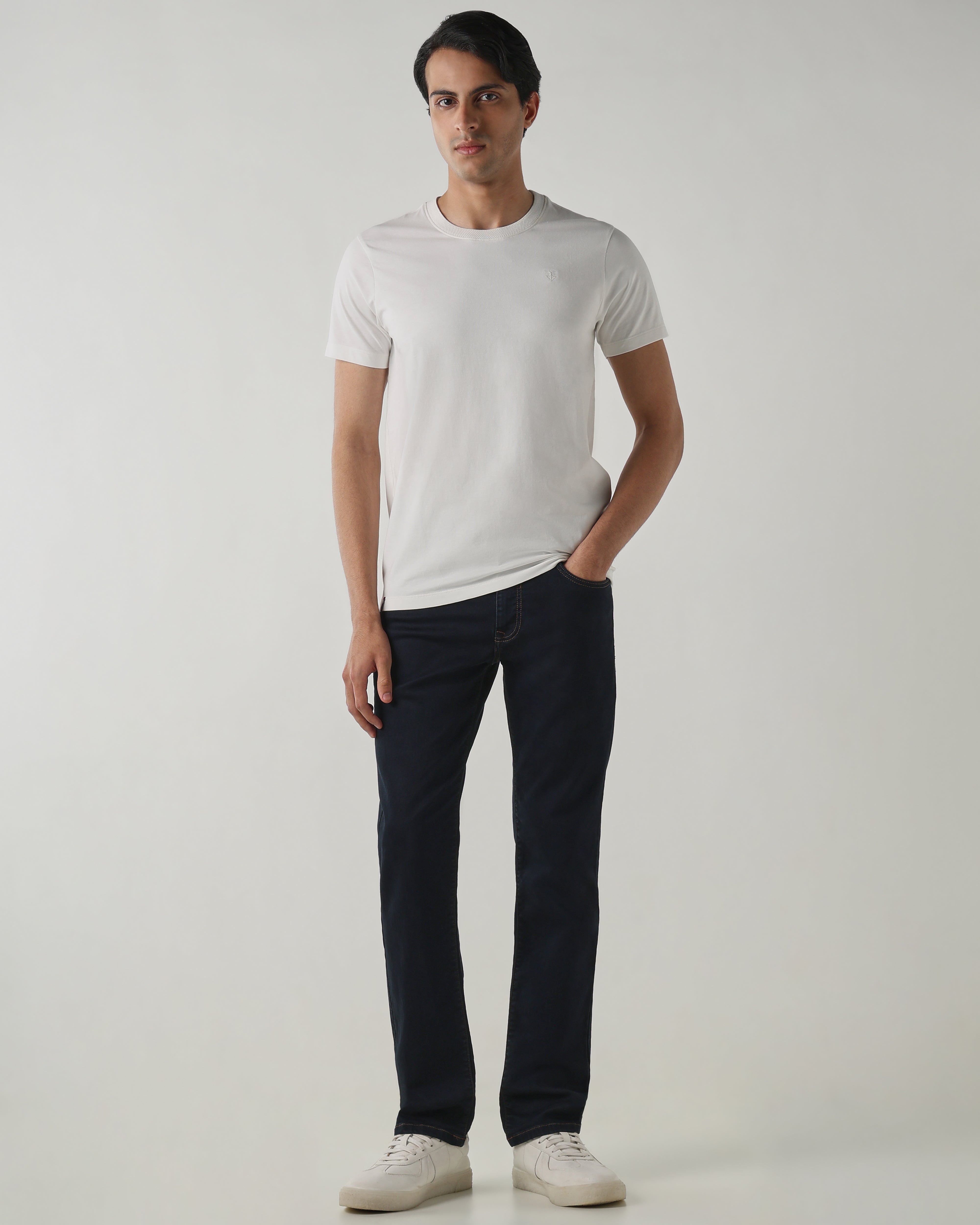 Men Regular Fit T-Shirt Brilliant White