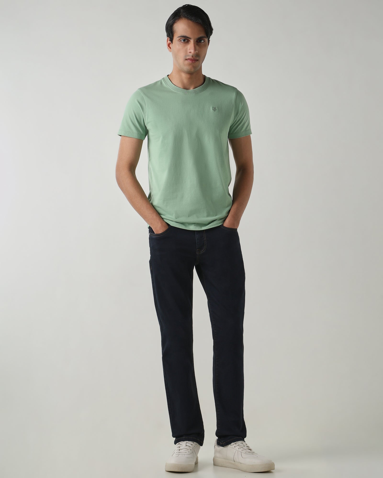 Men Regular Fit T-Shirt Fair Green