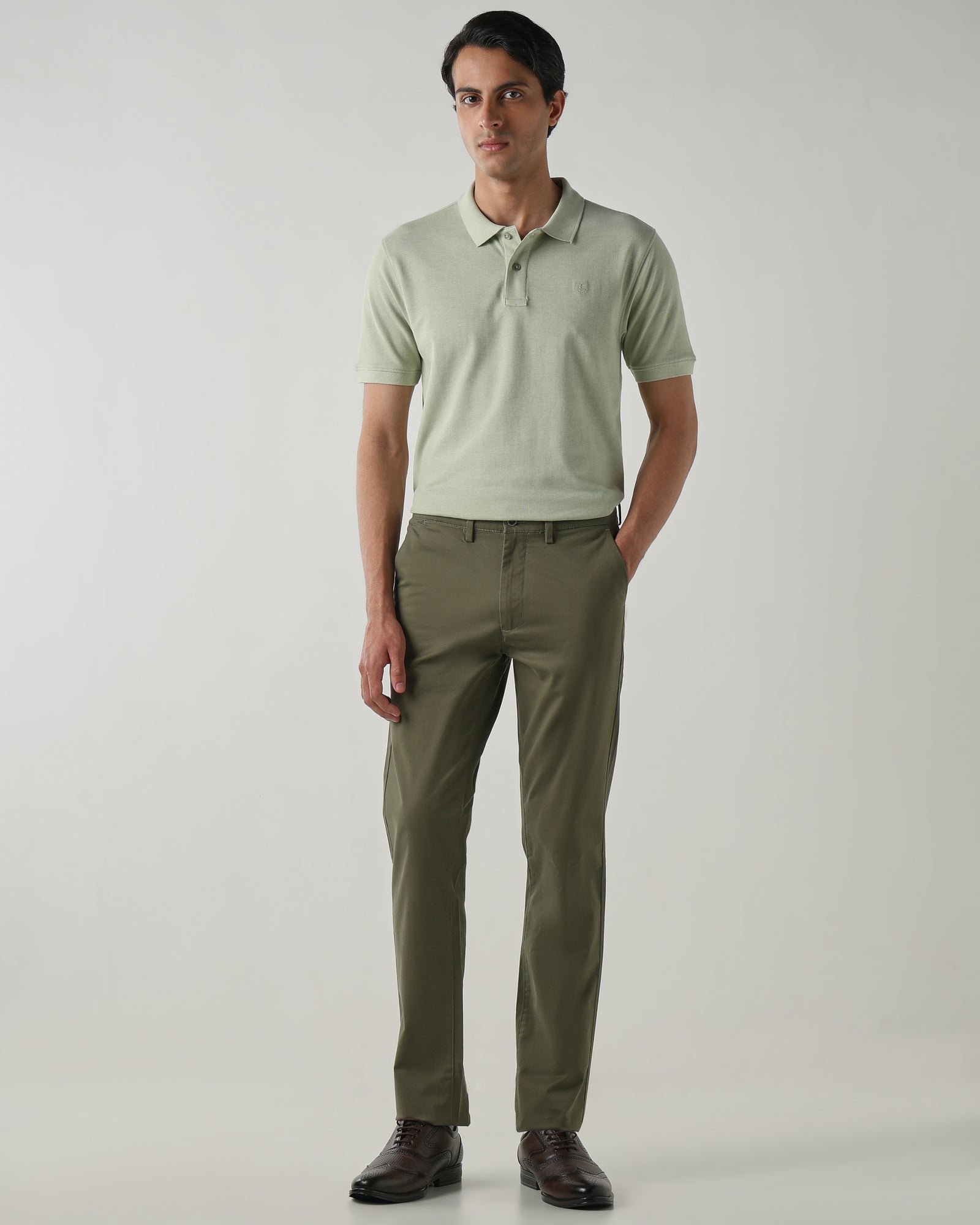 Men Regular Fit T-Shirt Celadon Green