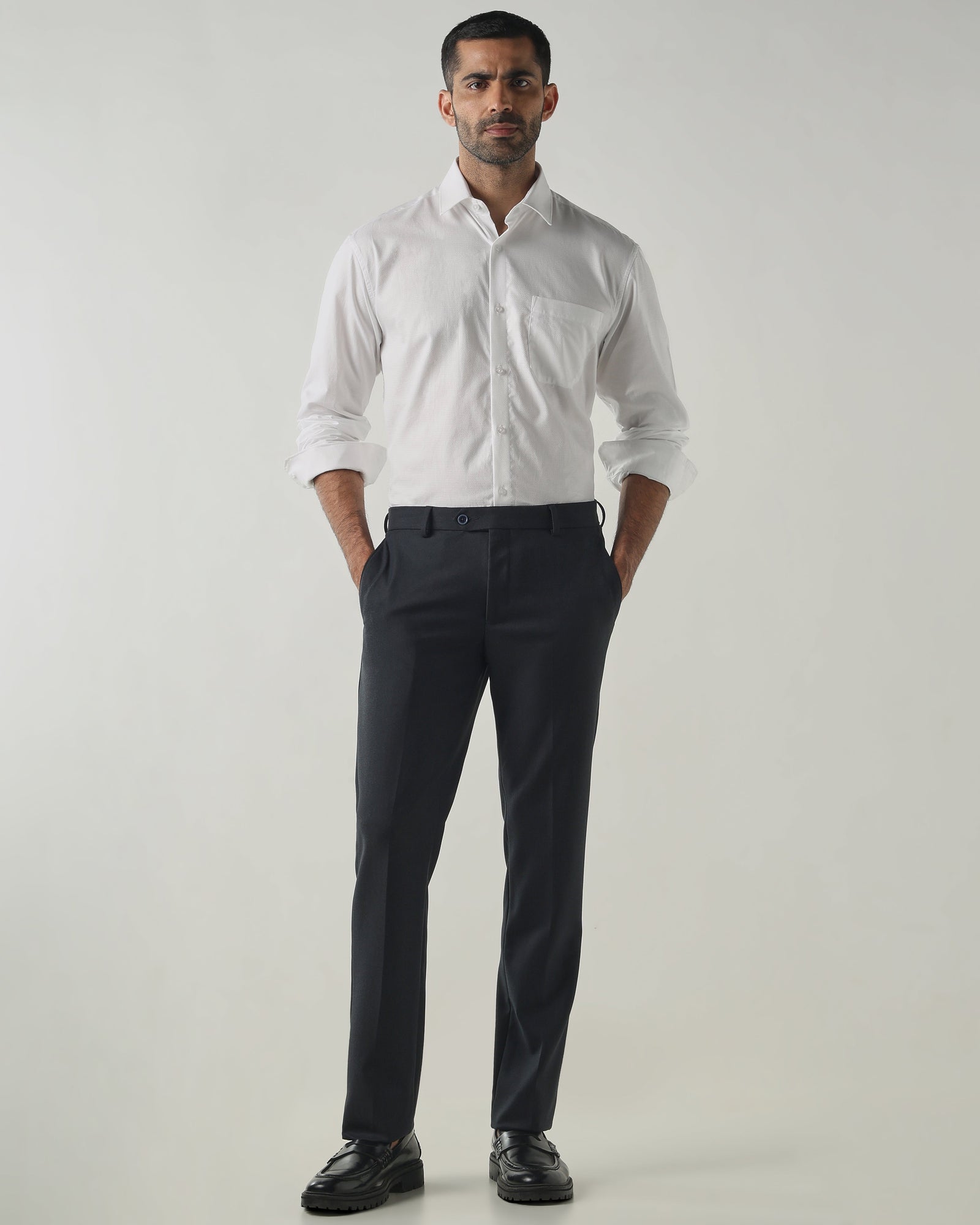 White Regular Fit Fashion Formal Shirts