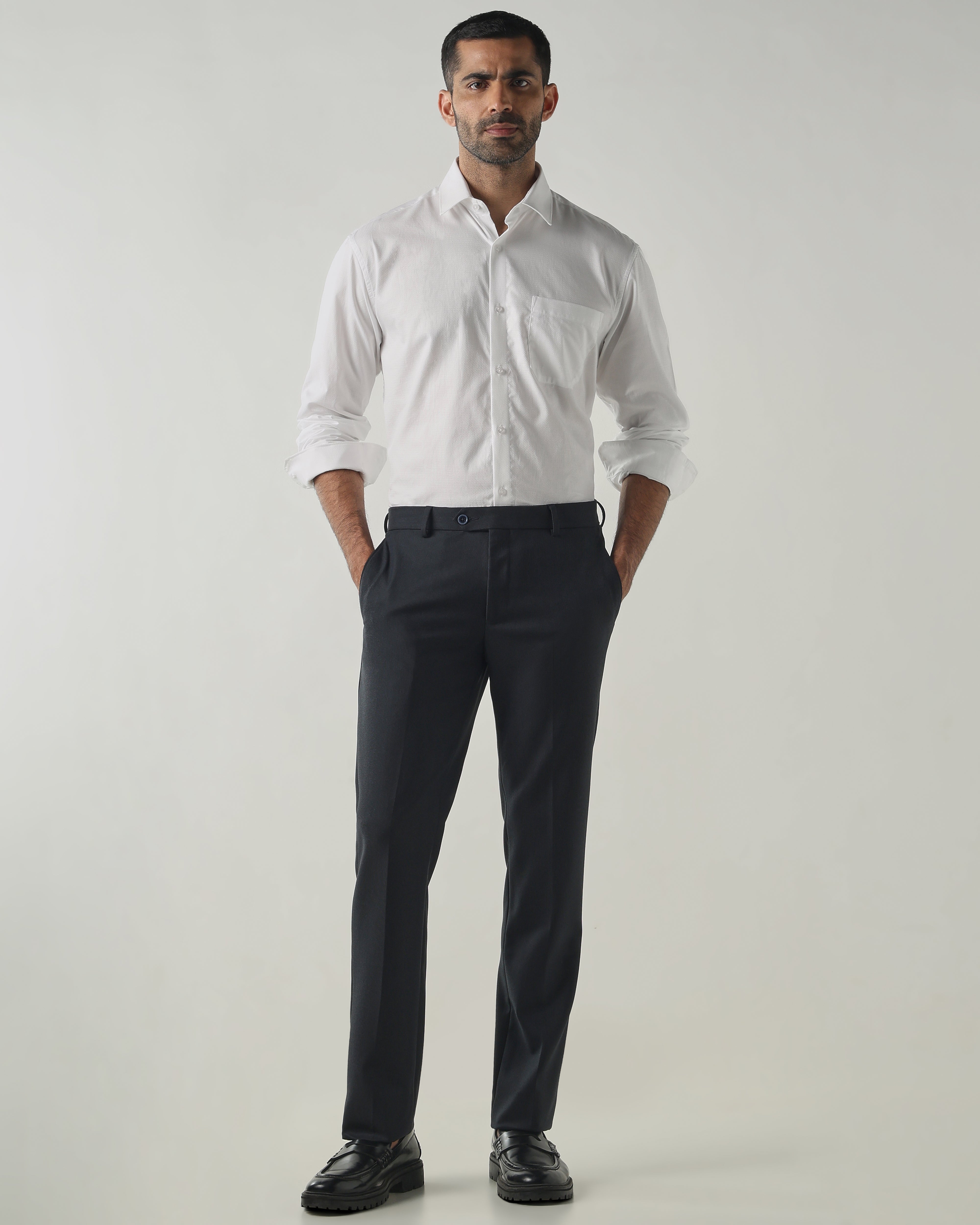 White Regular Fit Fashion Formal Shirts
