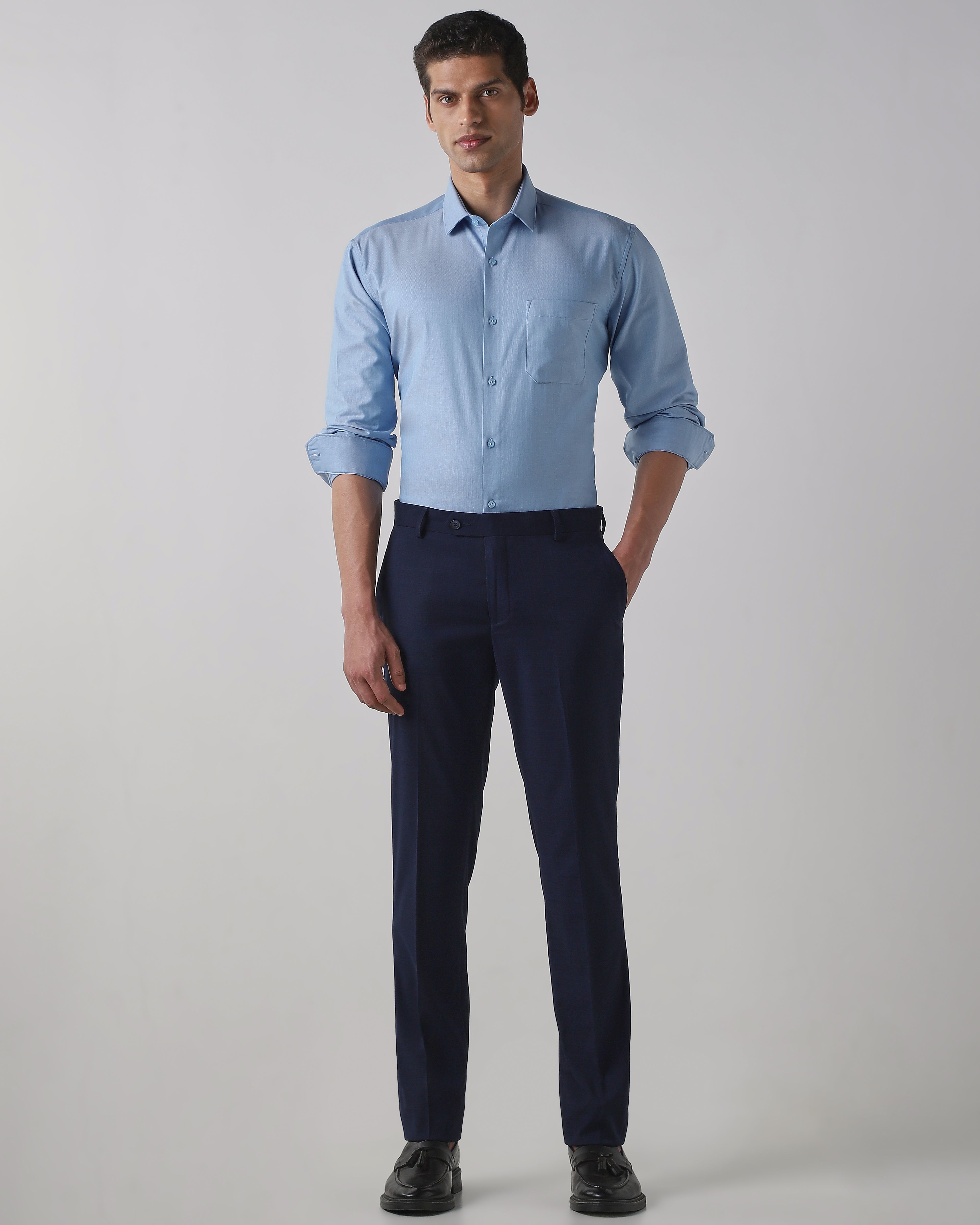 Blue Regular Fit Shirt