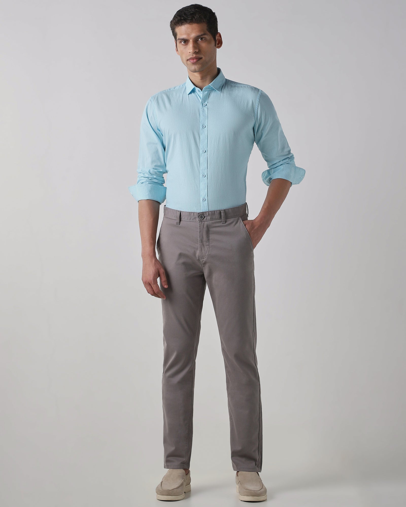 Aqua 100% COTTON Regular Fit Shirt