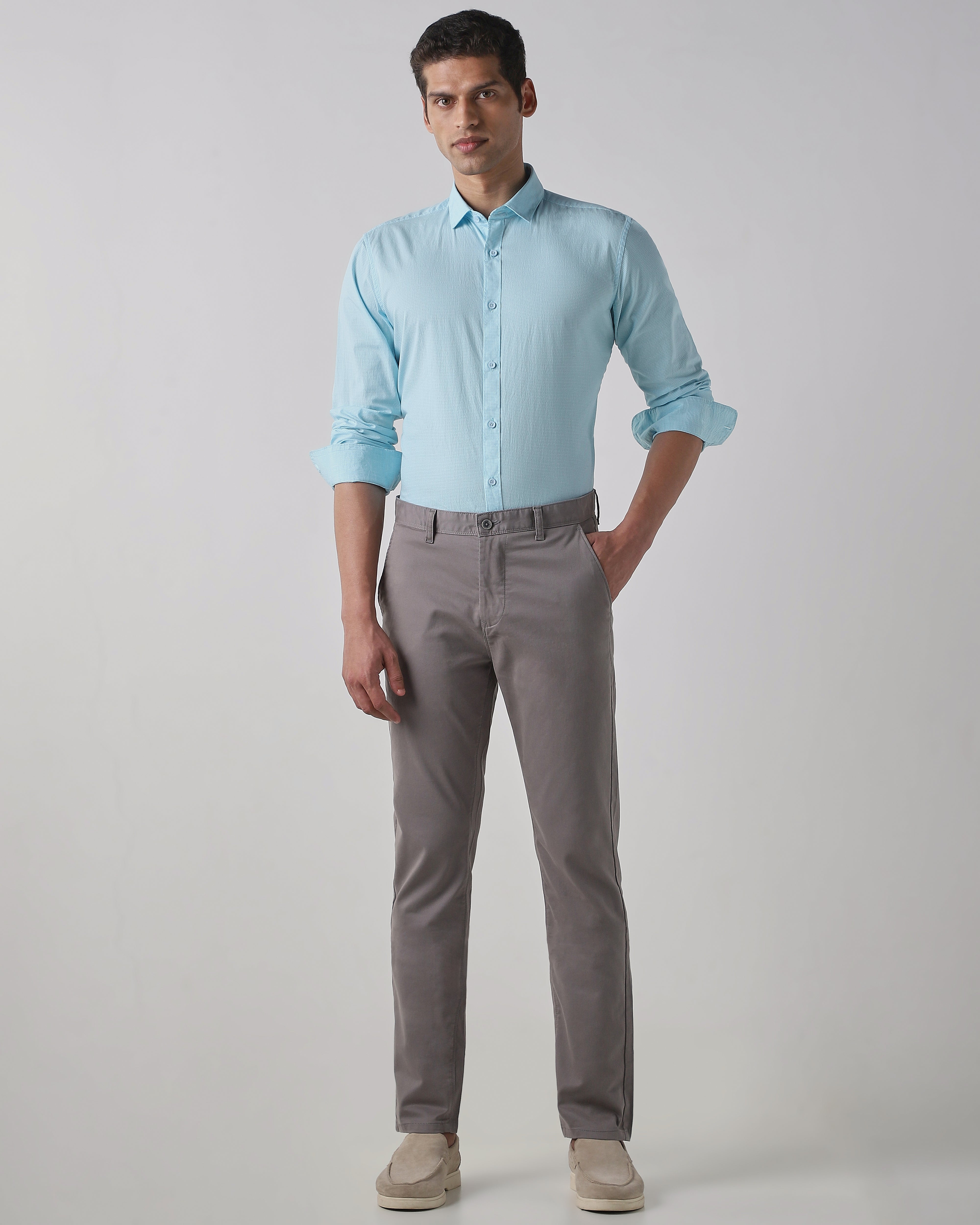 Aqua 100% COTTON Regular Fit Shirt