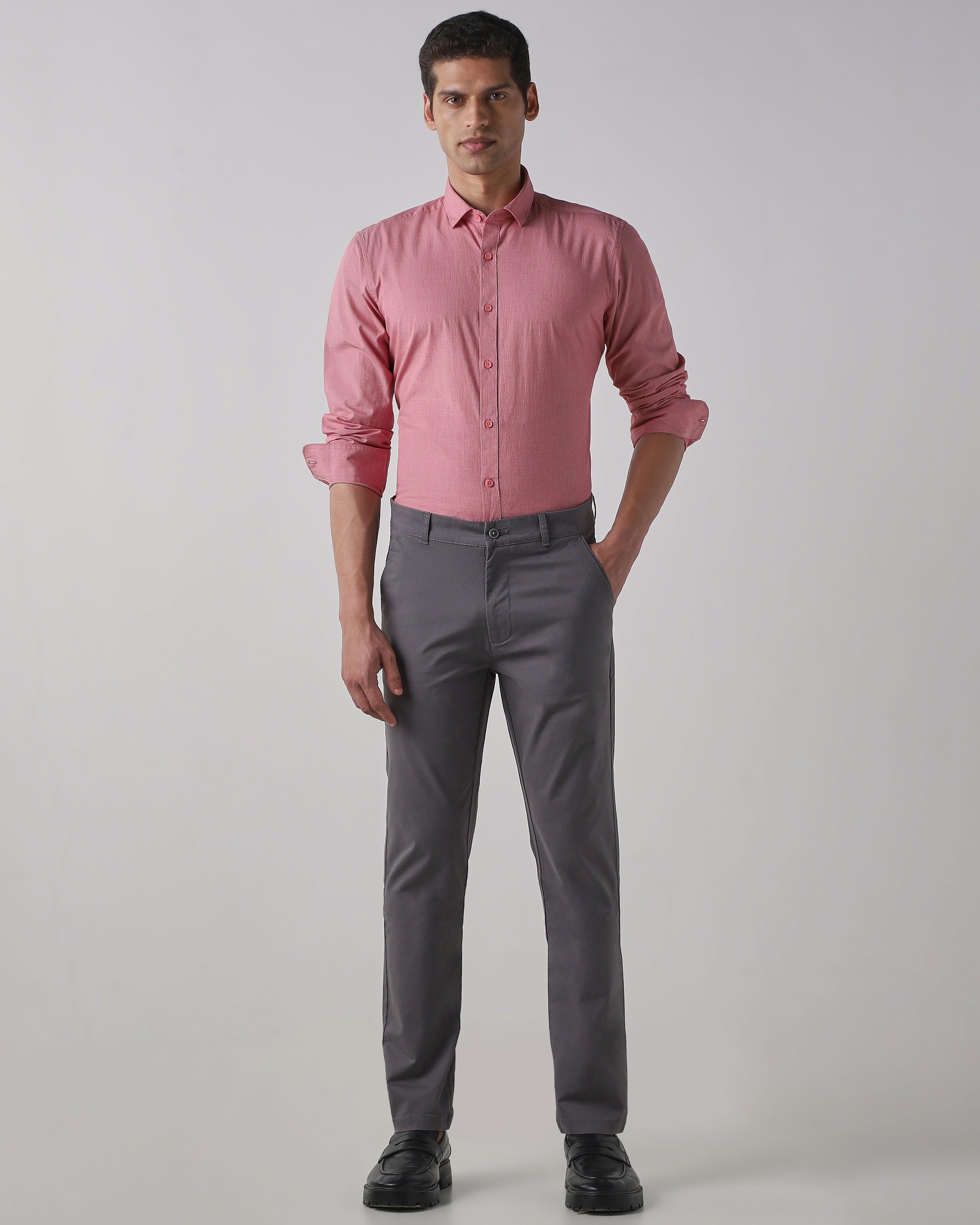 Red 100% COTTON Regular Fit Shirt