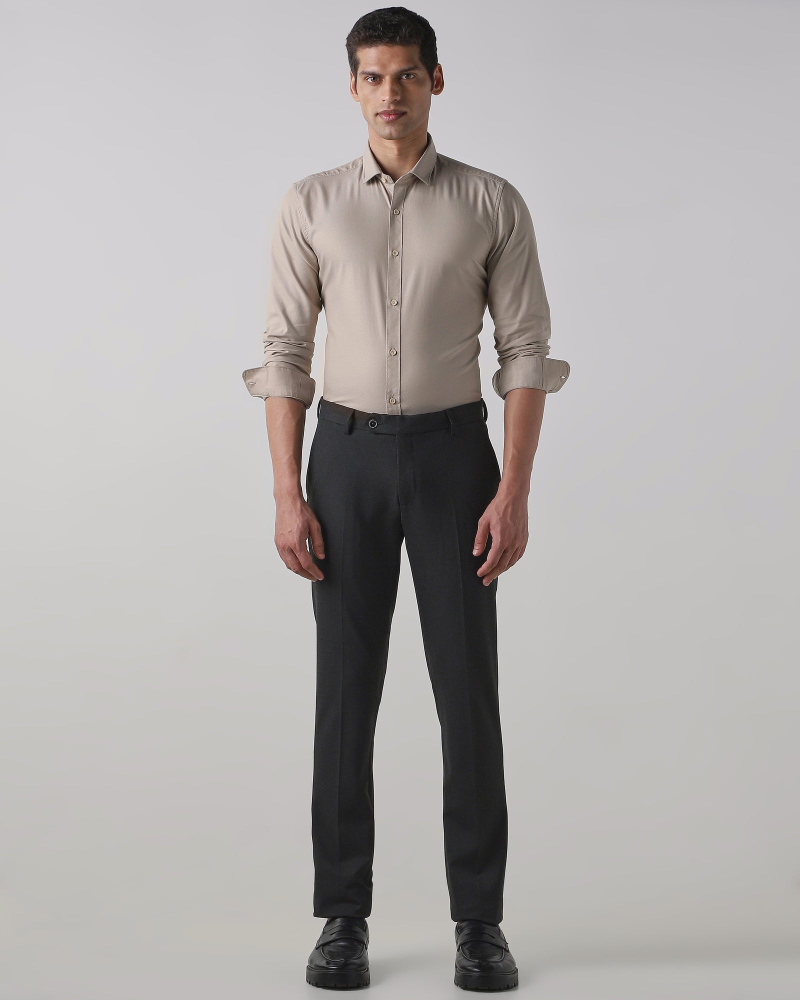 Beige Regular Fit Shirt