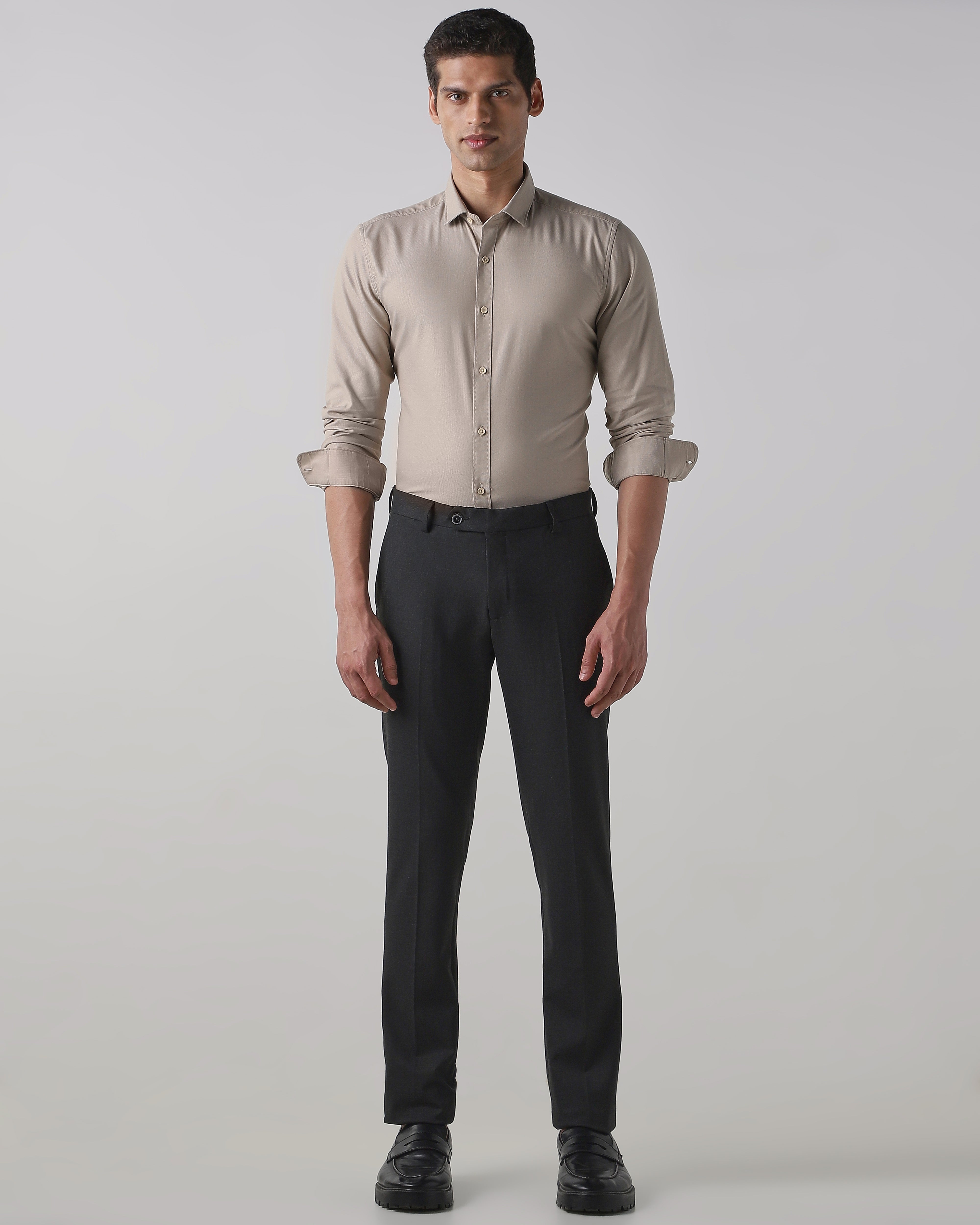 Beige Regular Fit Shirt