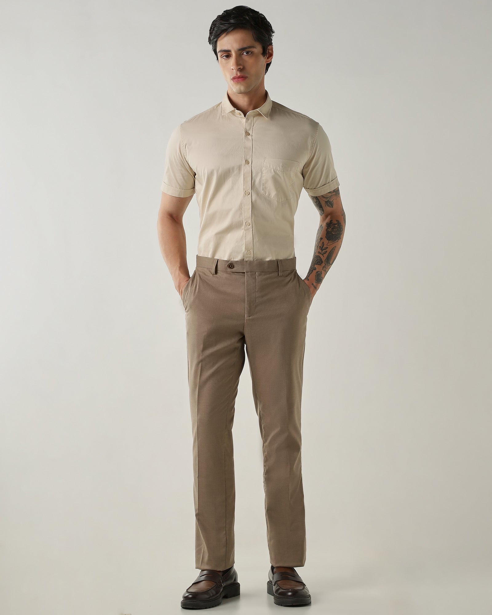 Slim Fit Shirt Cream
