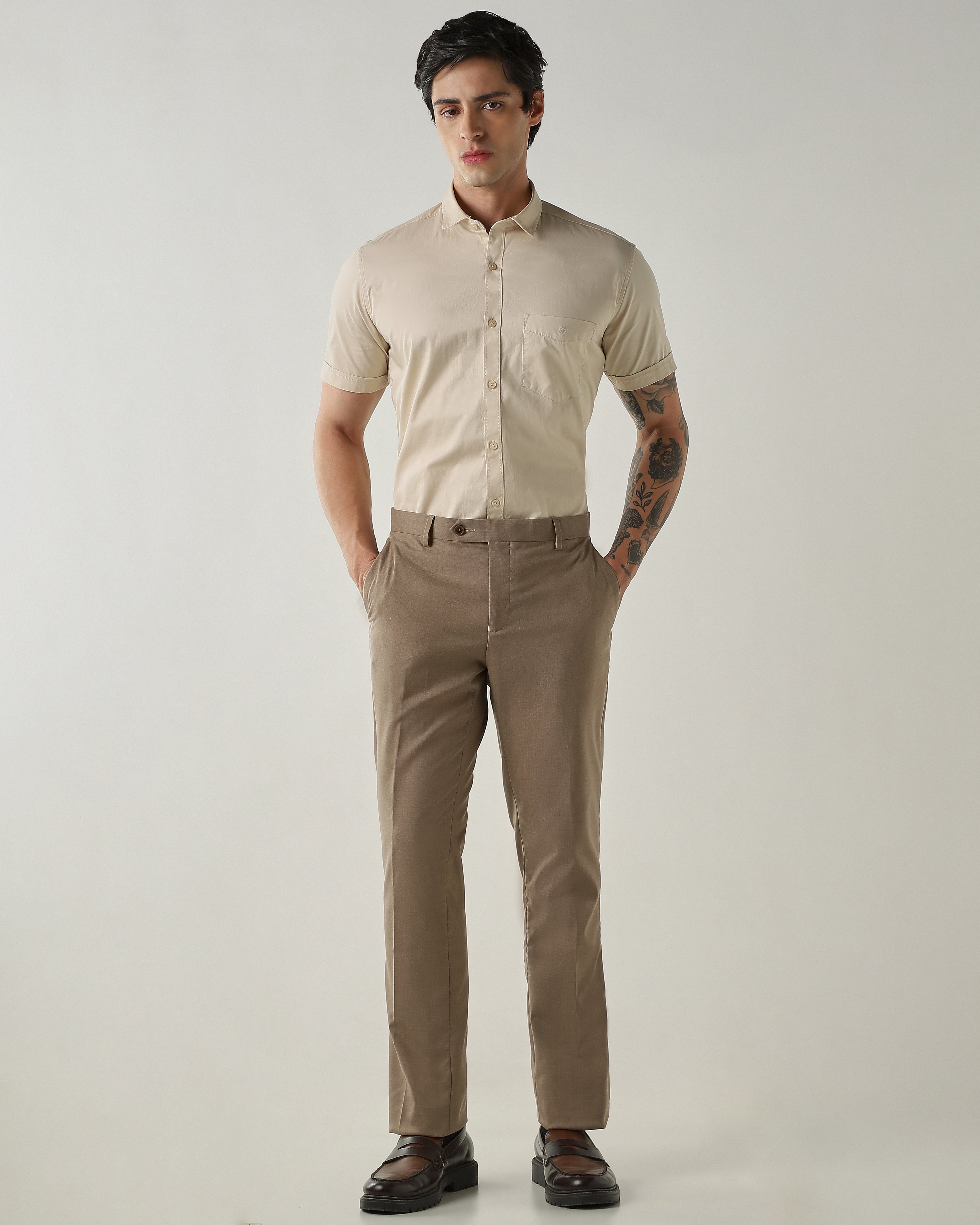 Slim Fit Shirt Cream