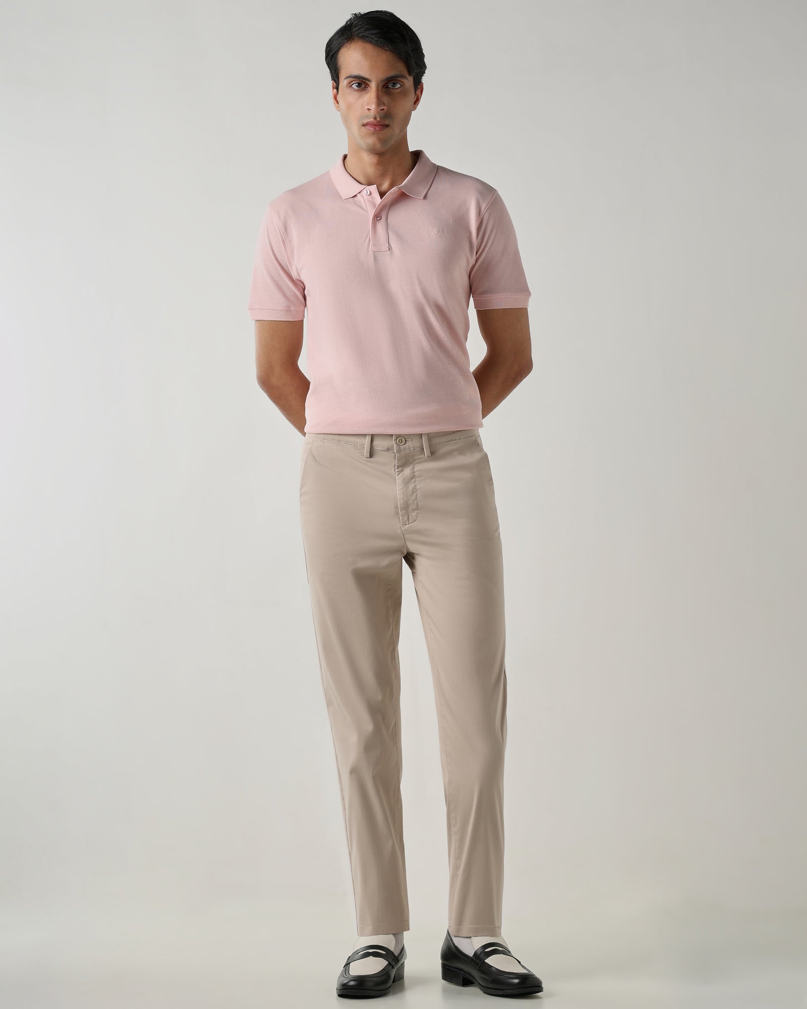Men Regular Fit Trouser Fawn