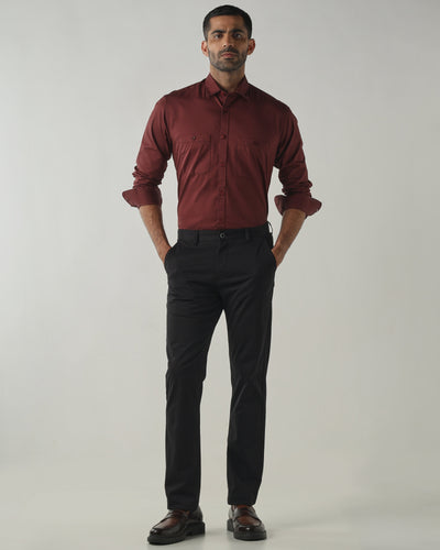 Black REGULAR Smart Casual Trousers