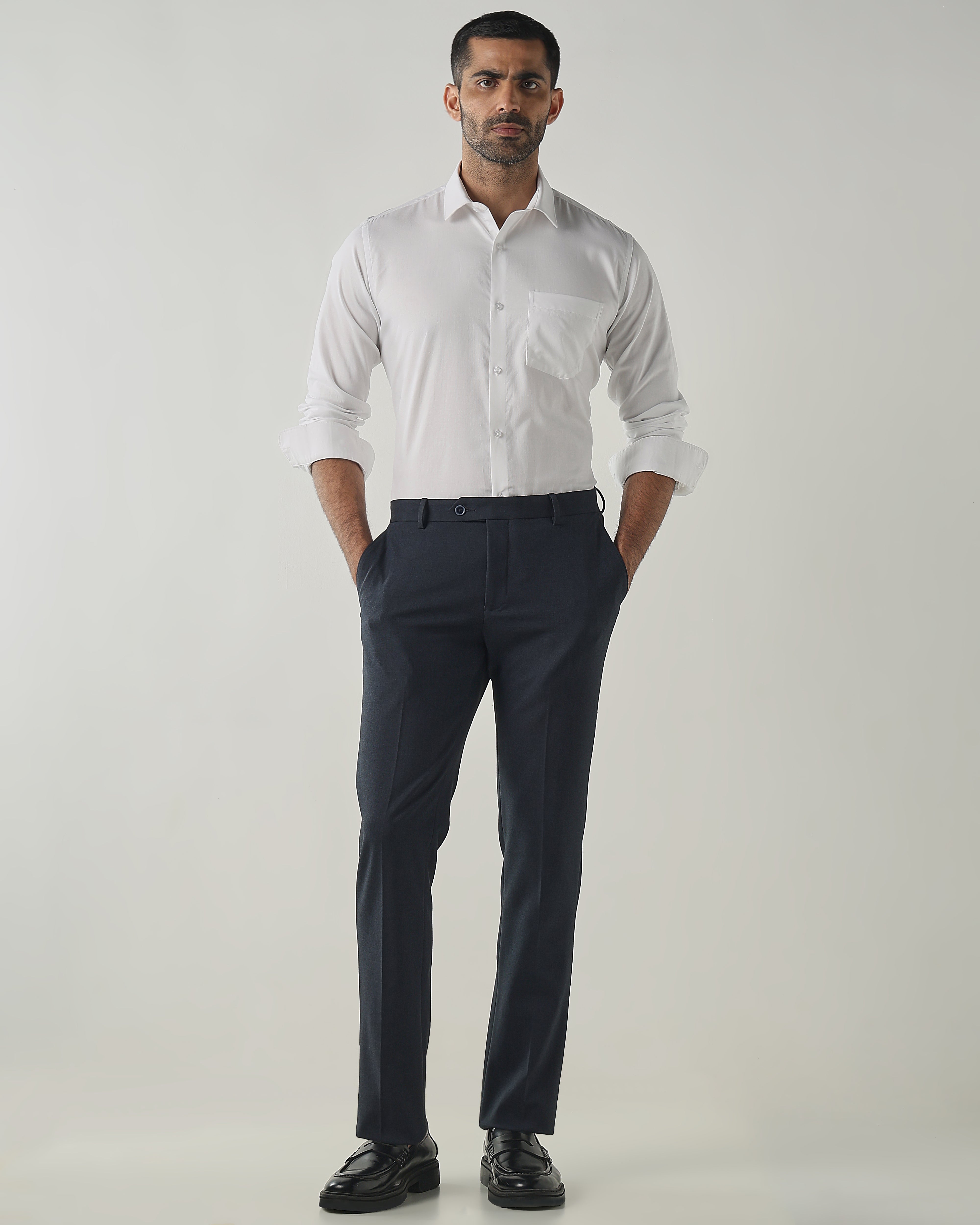 White Slim Fit Formal Essential Shirts