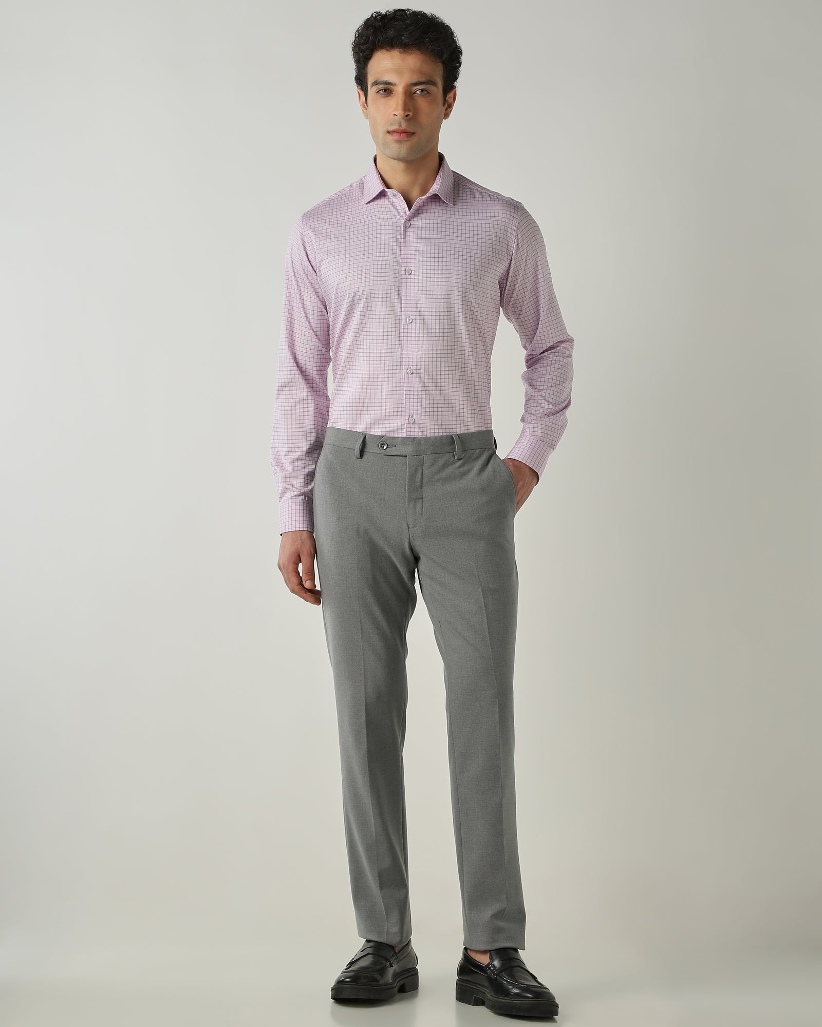 Shirt Purple Slim Fit 100% Cotton