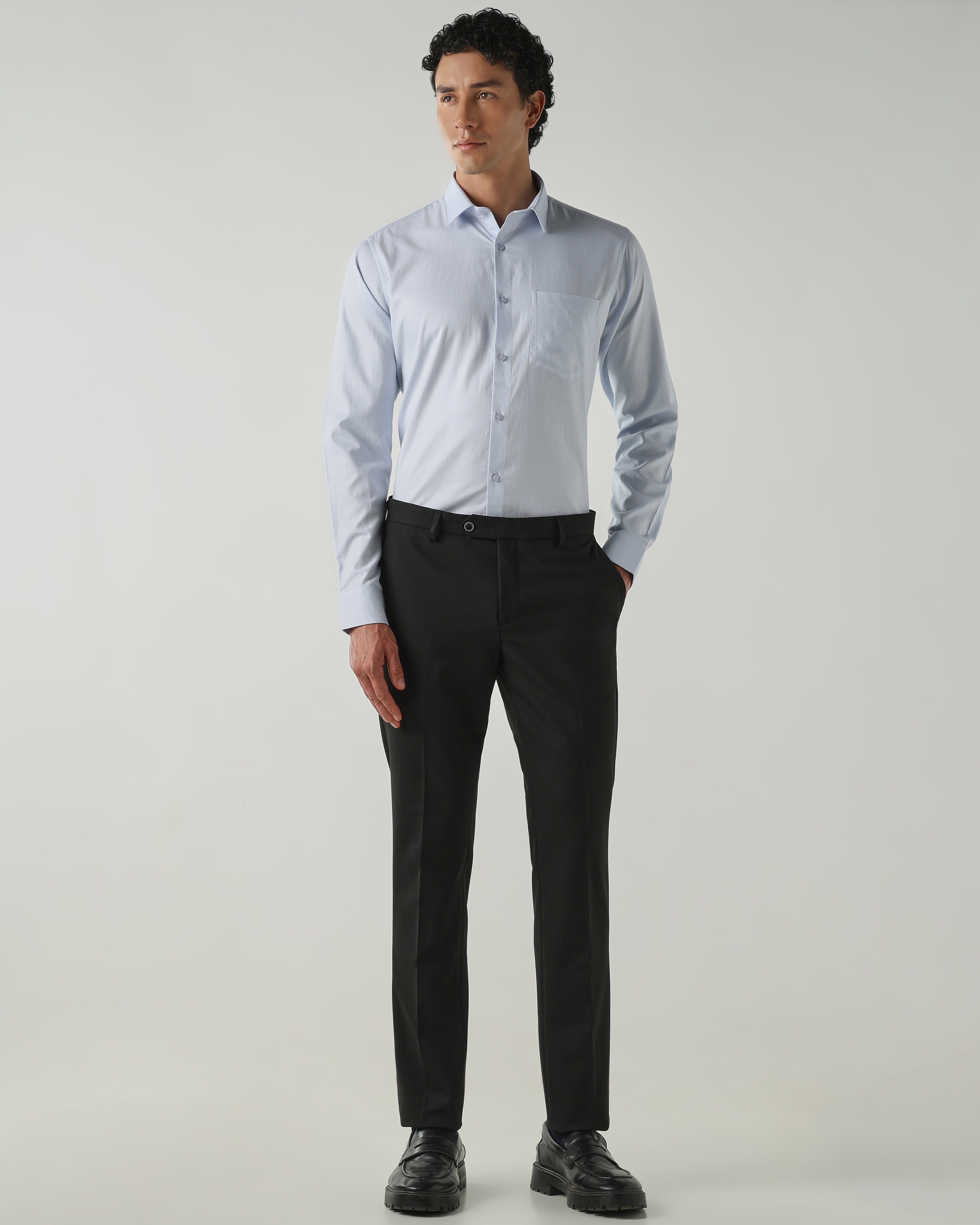 Men Regular Fit Shirts Blue