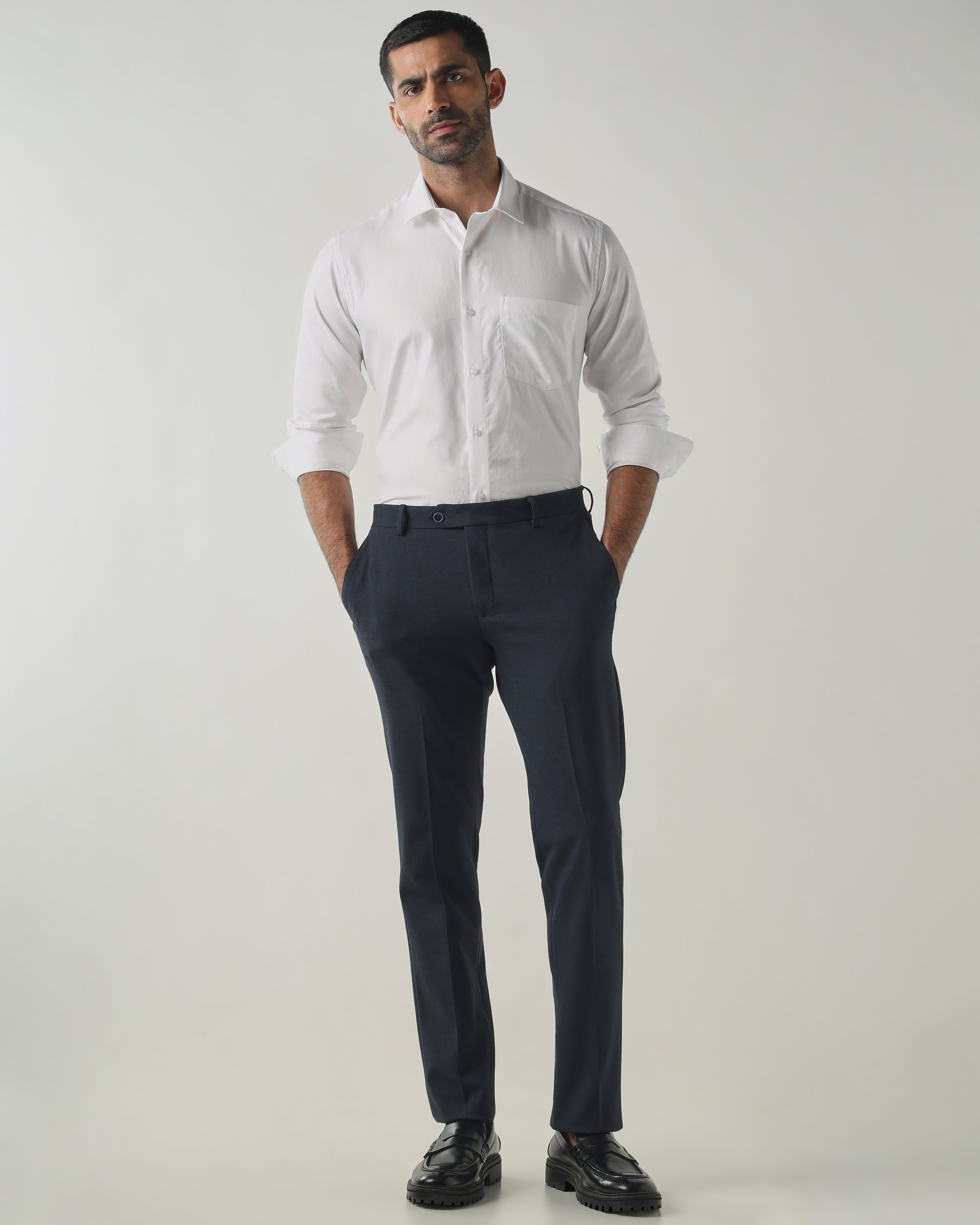 White Slim Fit Fashion Formal Shirts