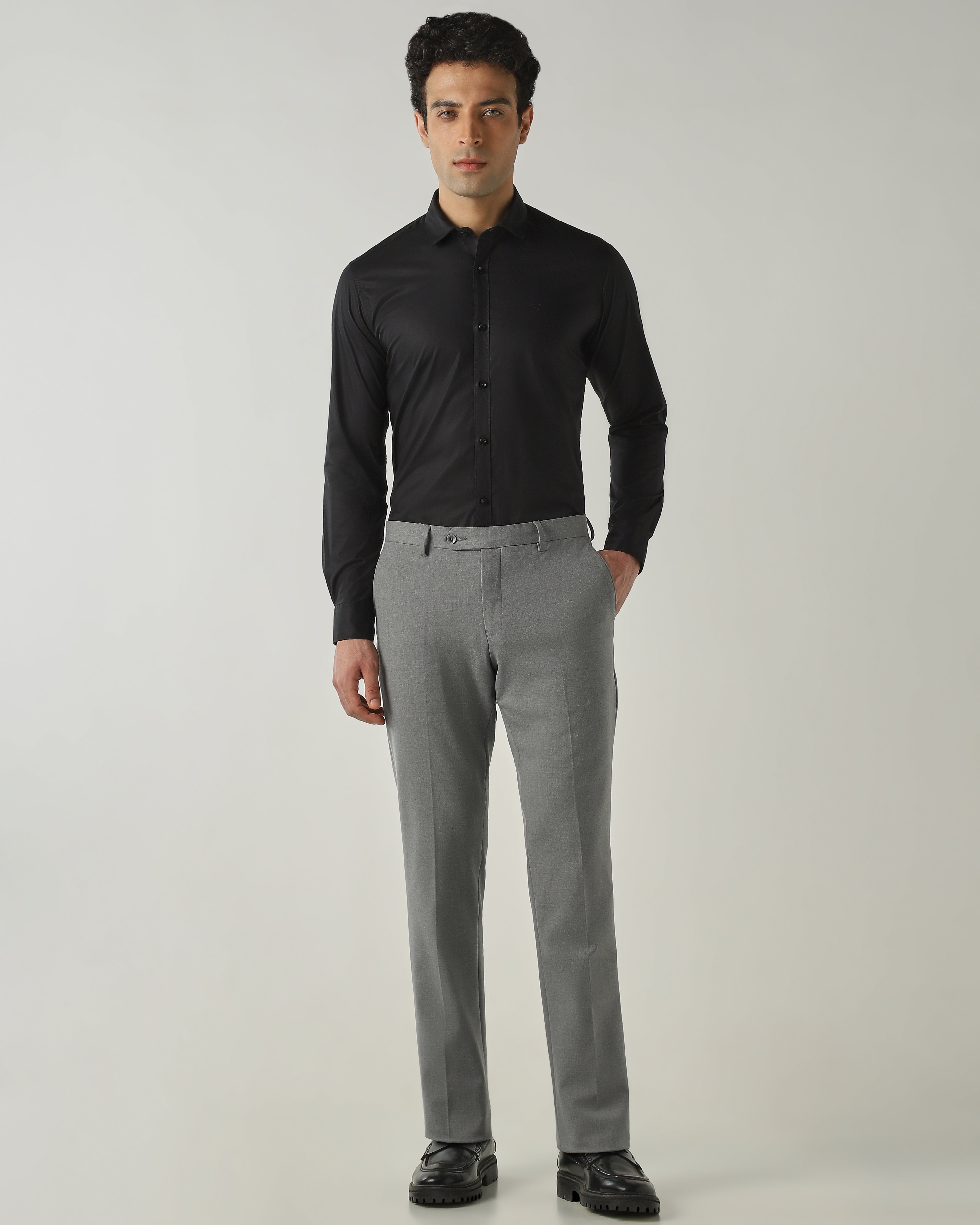 Shirt Black Slim Fit 100% Cotton